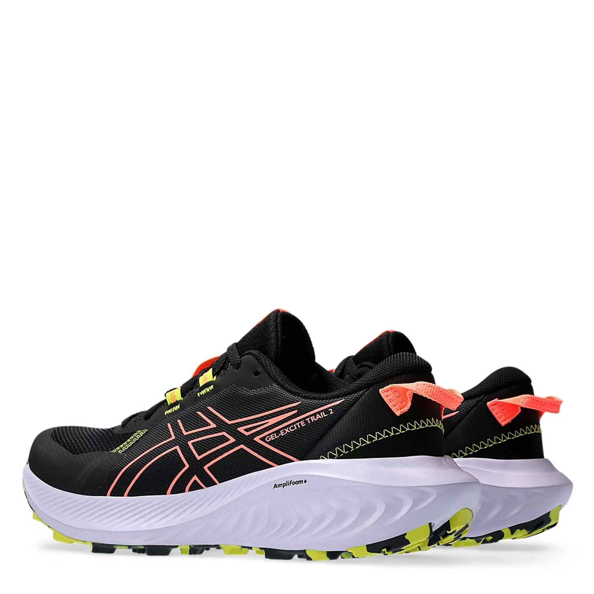BLACK/SUN CORAL - Asics - GEL Excite Trail 2 Womens Shoes - 6