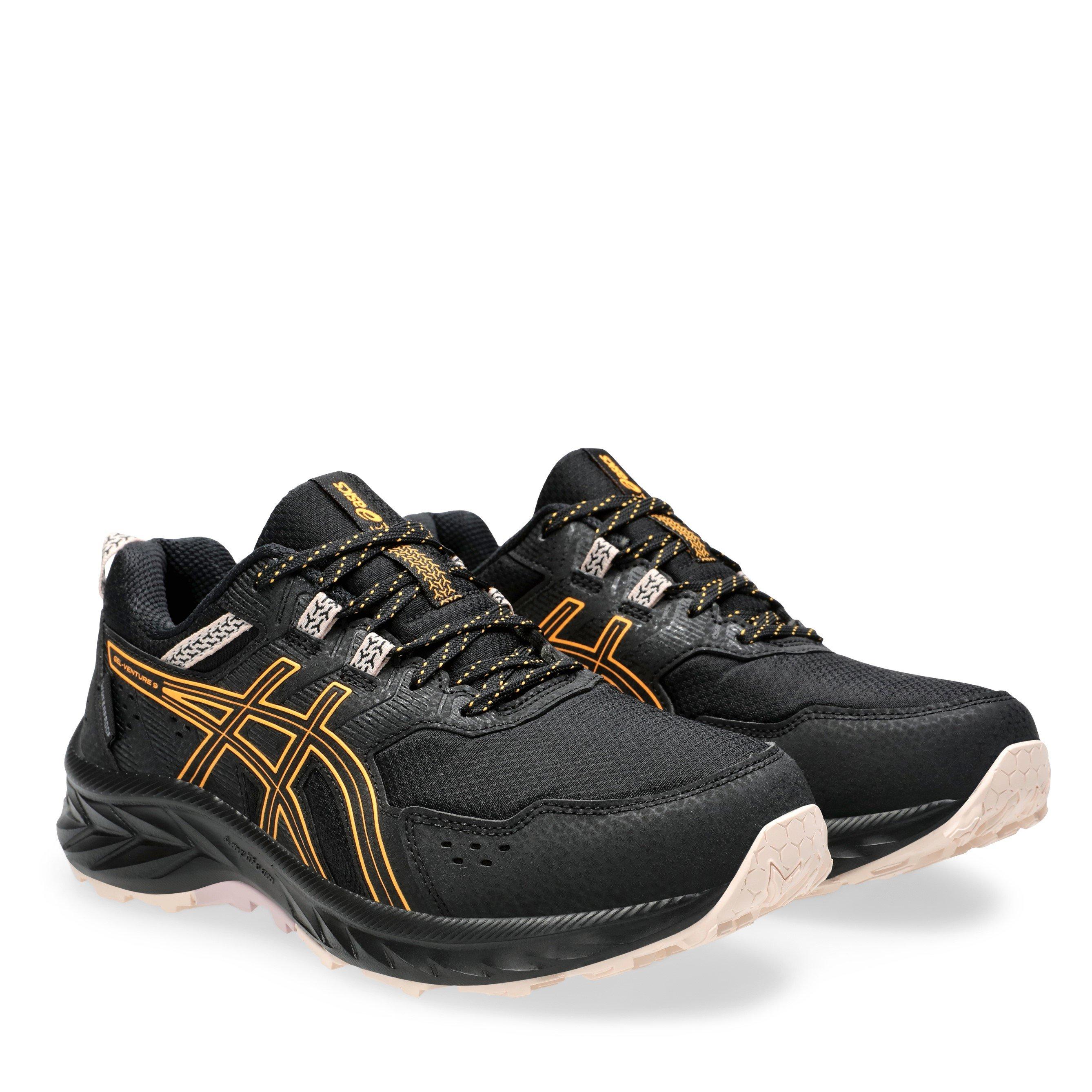 Preto/Laranja - Asics - GEL-Venture 9 Waterproof Women's Trail Running Shoes - 4