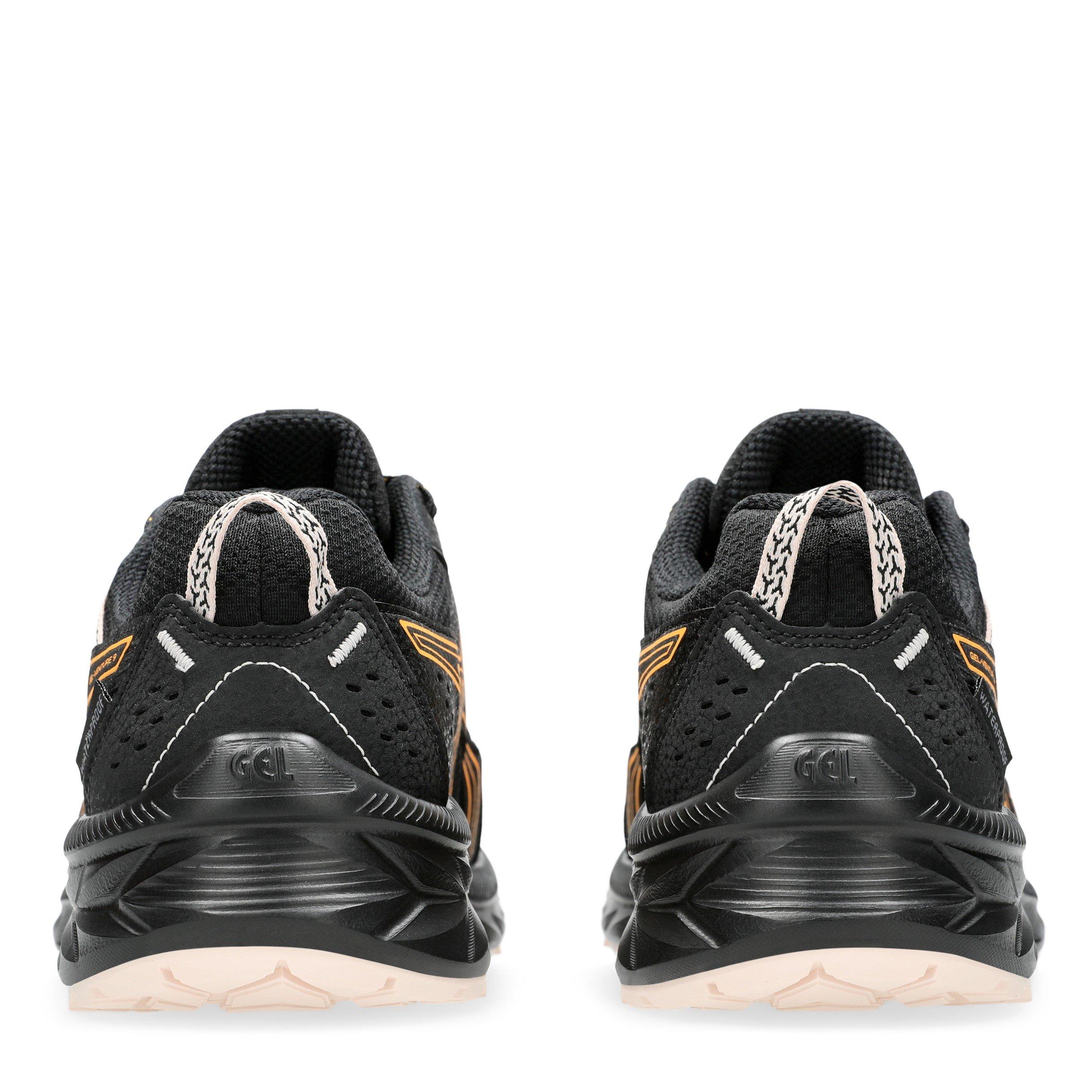 Preto/Laranja - Asics - GEL-Venture 9 Waterproof Women's Trail Running Shoes - 7