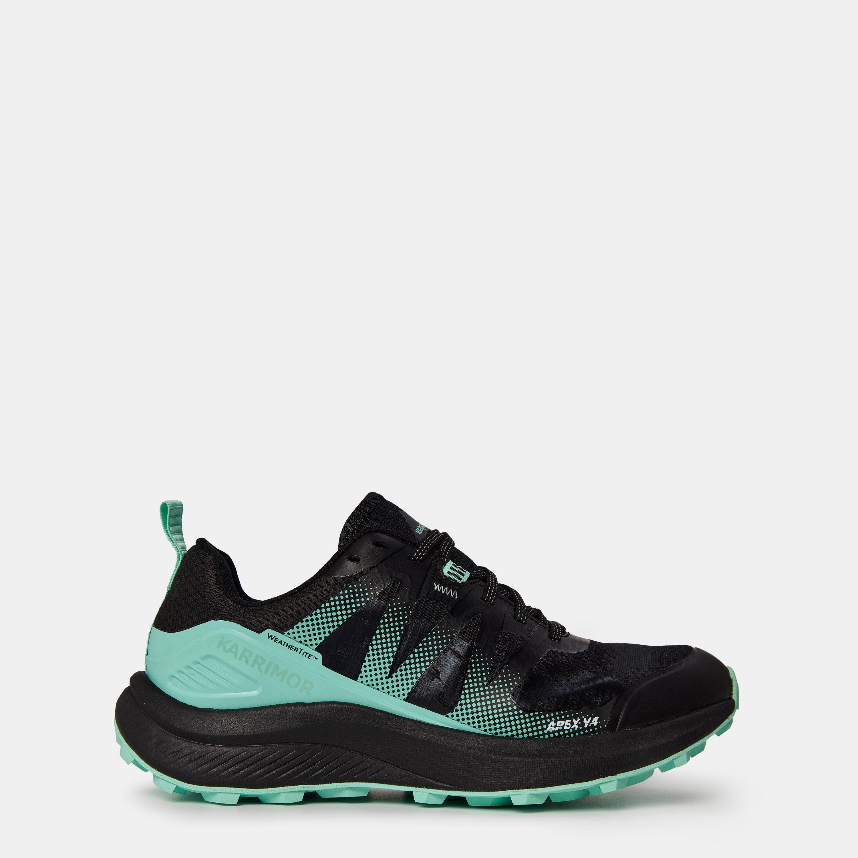 Black/Teal - Karrimor - Apex v4 Waterproof Running Shoes Womens - 1