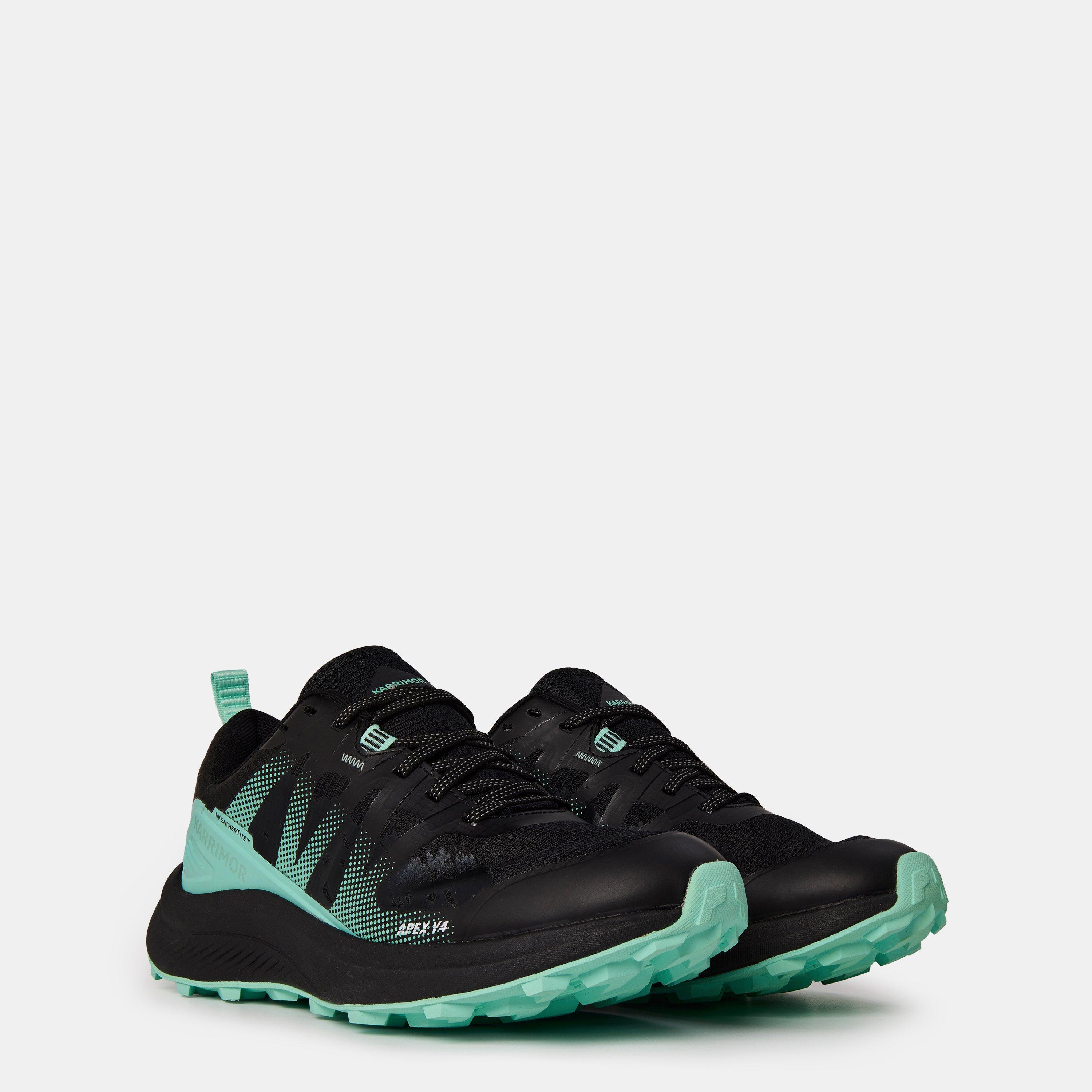 Zwart/Teal - Karrimor - Apex v4 Waterproof Running Shoes Womens - 4