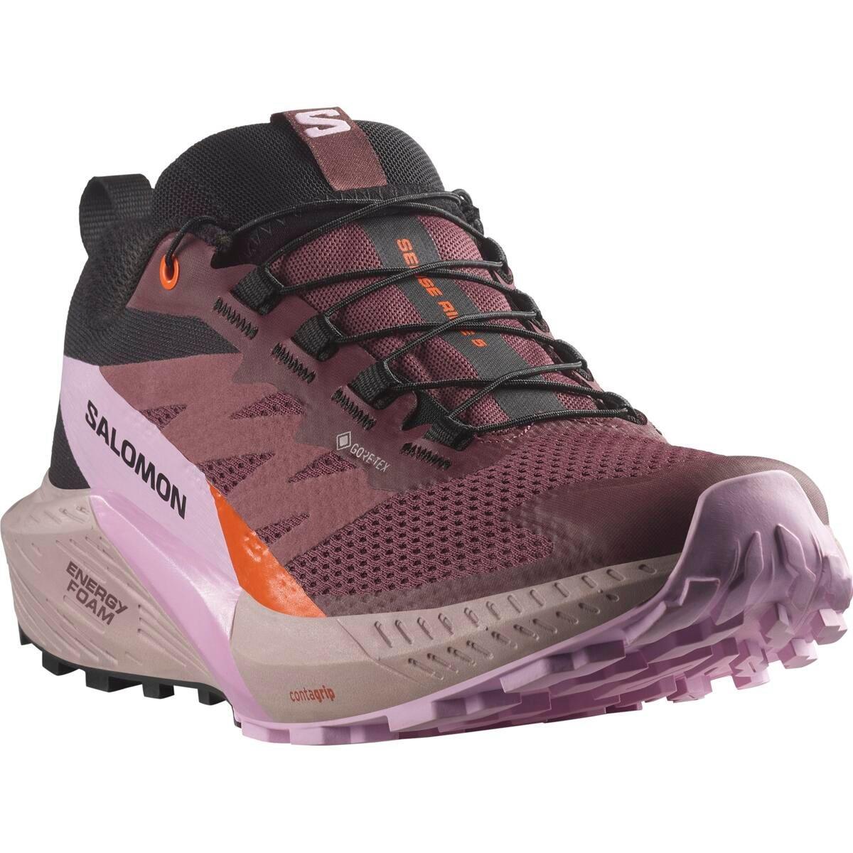 Grape - Salomon - Sense Ride 5 GoreTex Women's Trail Running Shoes - 2