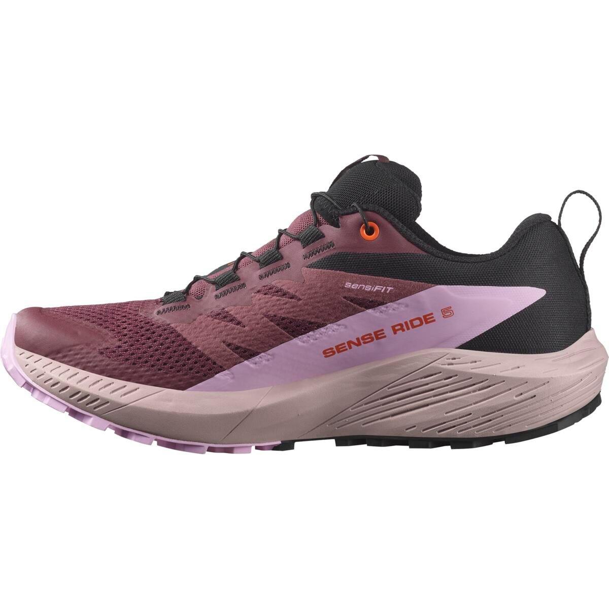 Grape - Salomon - Sense Ride 5 GoreTex Women's Trail Running Shoes - 10