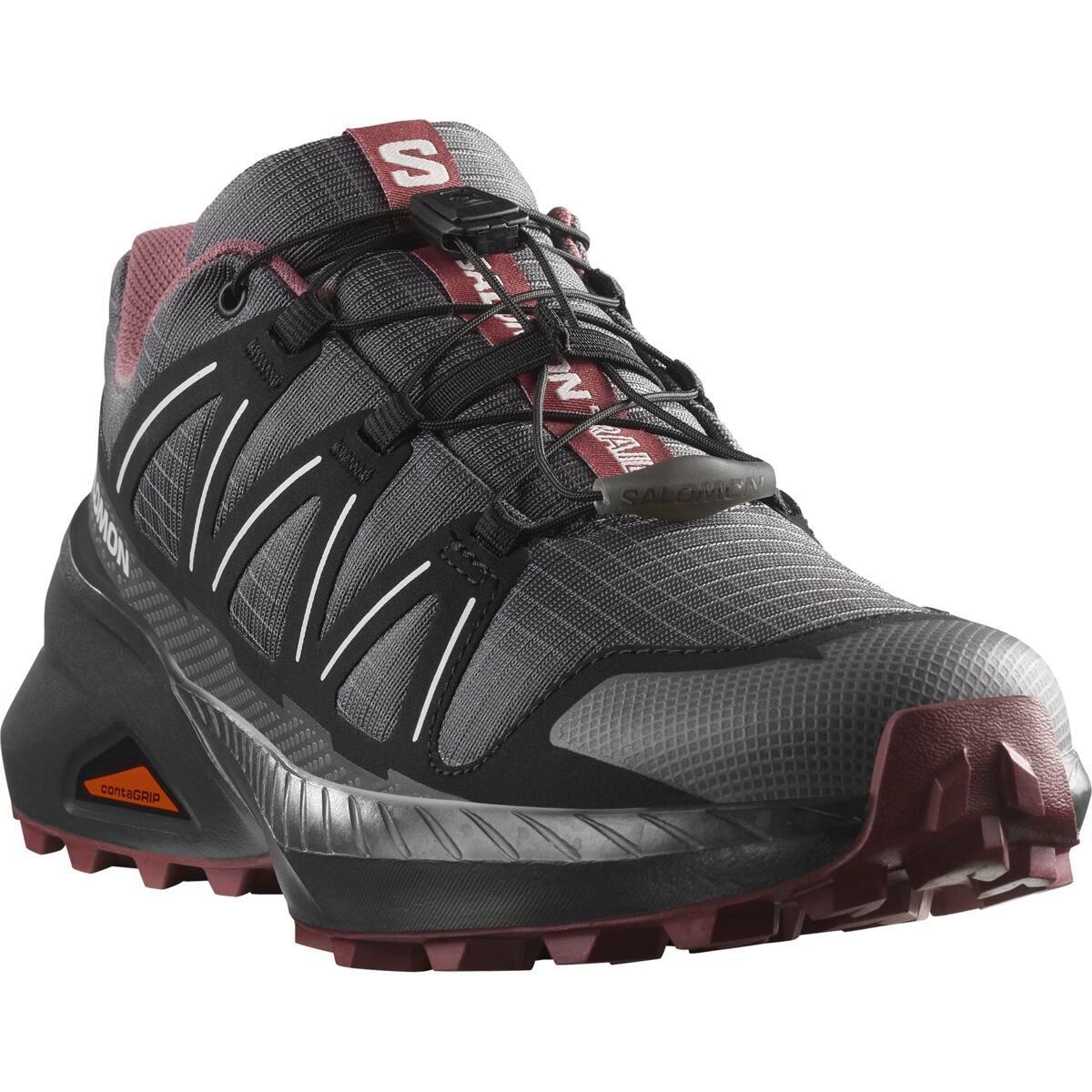 Asphalt/Black - Salomon - Speedcross Peak Trail Running Shoes Womens - 3