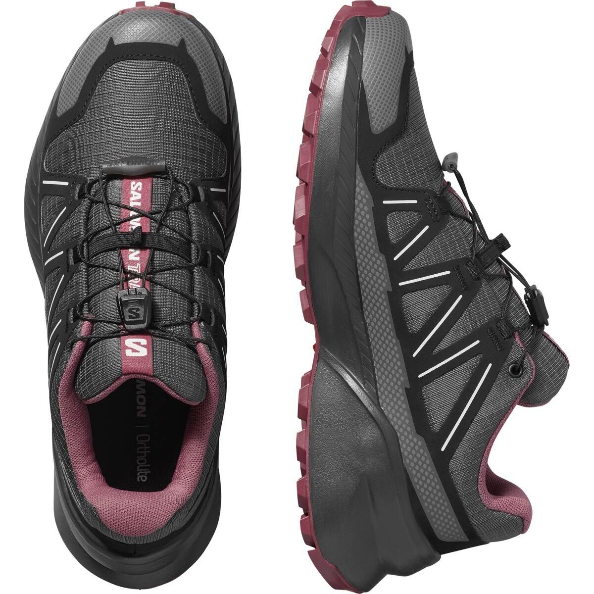 Asphalt/Black - Salomon - Speedcross Peak Trail Running Shoes Womens - 6
