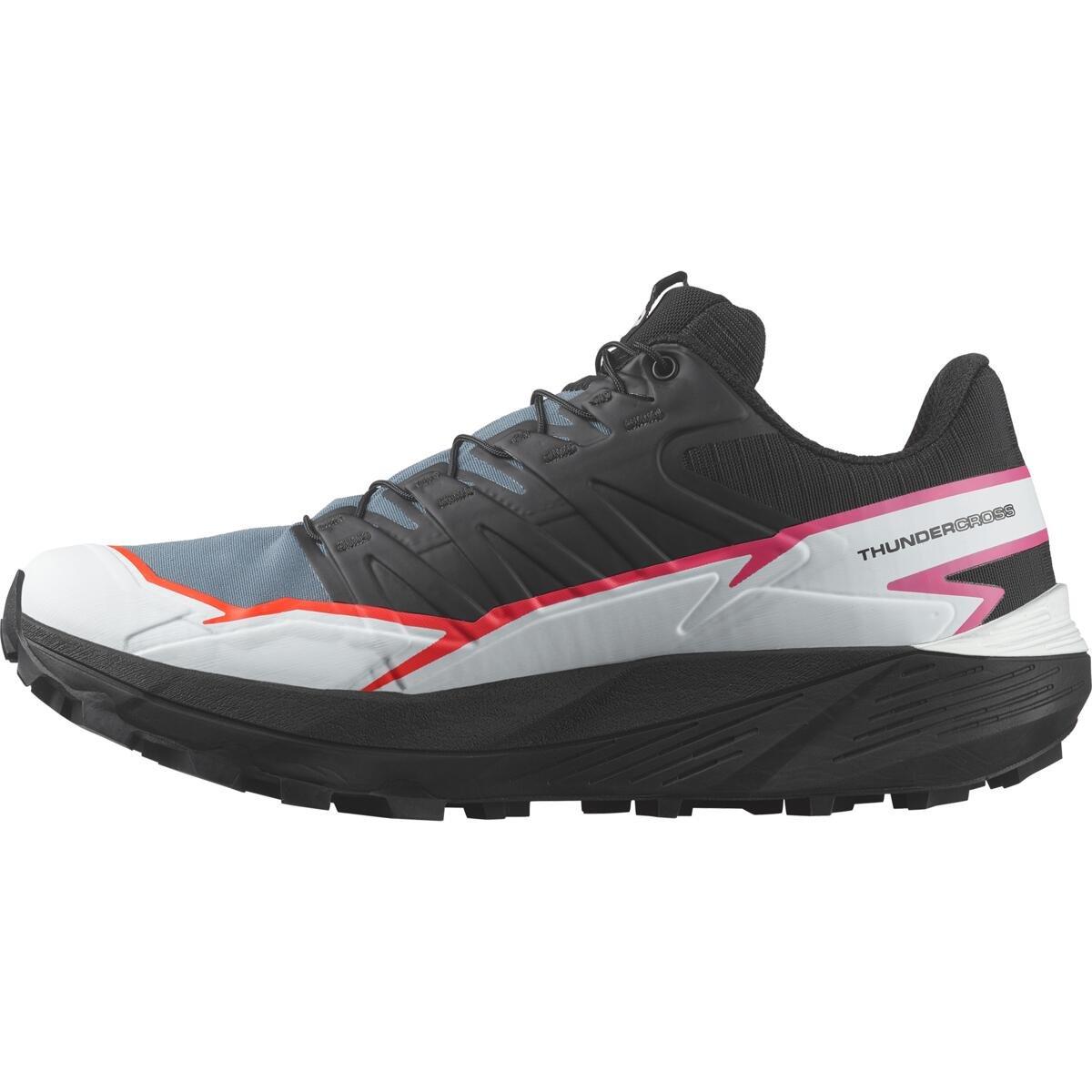 Zwart/Blauw - Salomon - Thundercross Ladie's Trail Running Shoes - 3