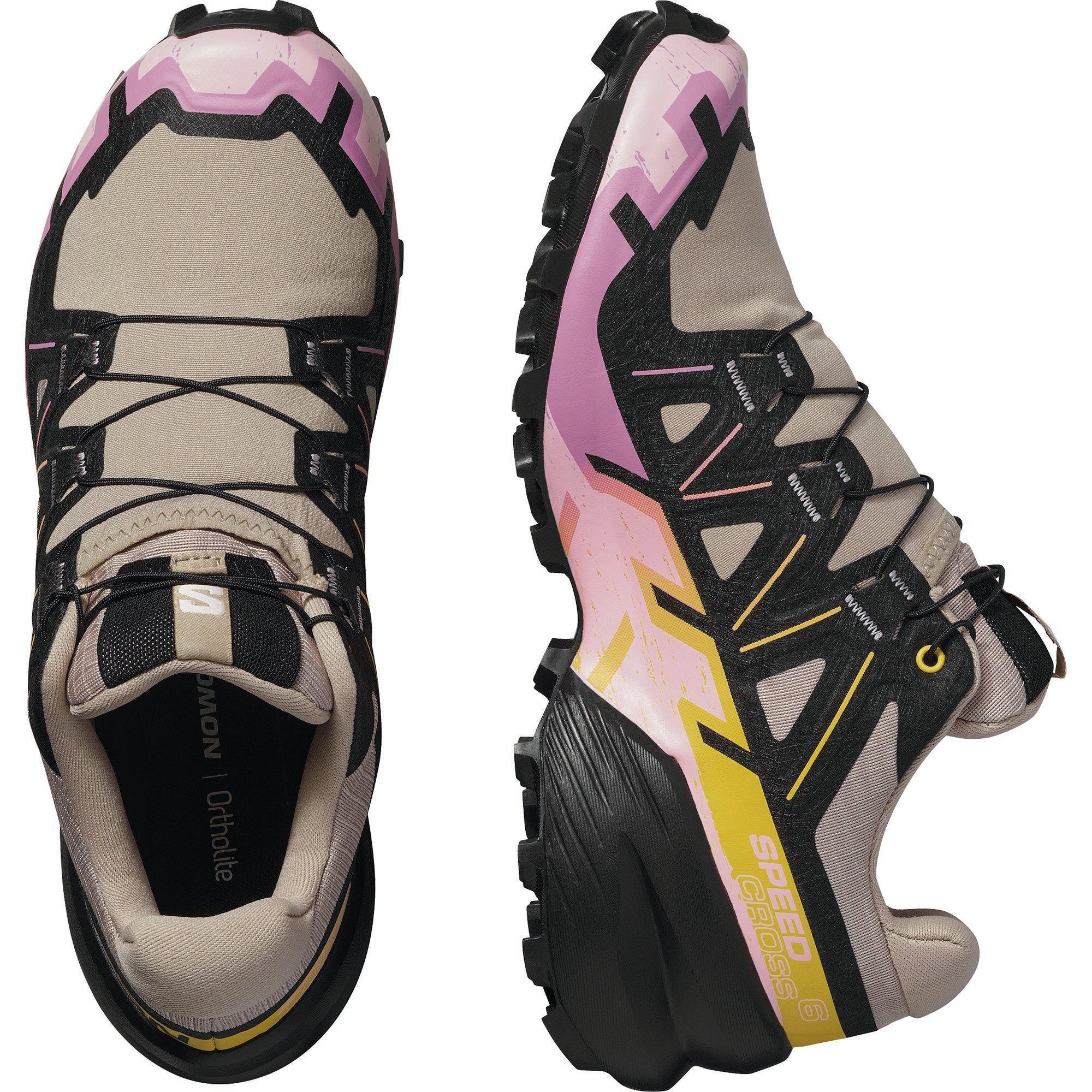 Beige/Rosa - Salomon - Speedcross 6 Trail Running Shoes Womens - 4