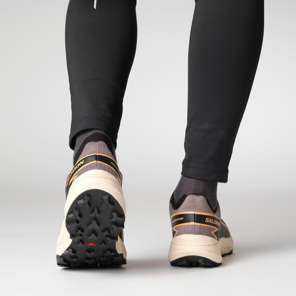 Grijs/Papaja - Salomon - Thundercross GoreTex Ladie's Trail Running Shoes - 8