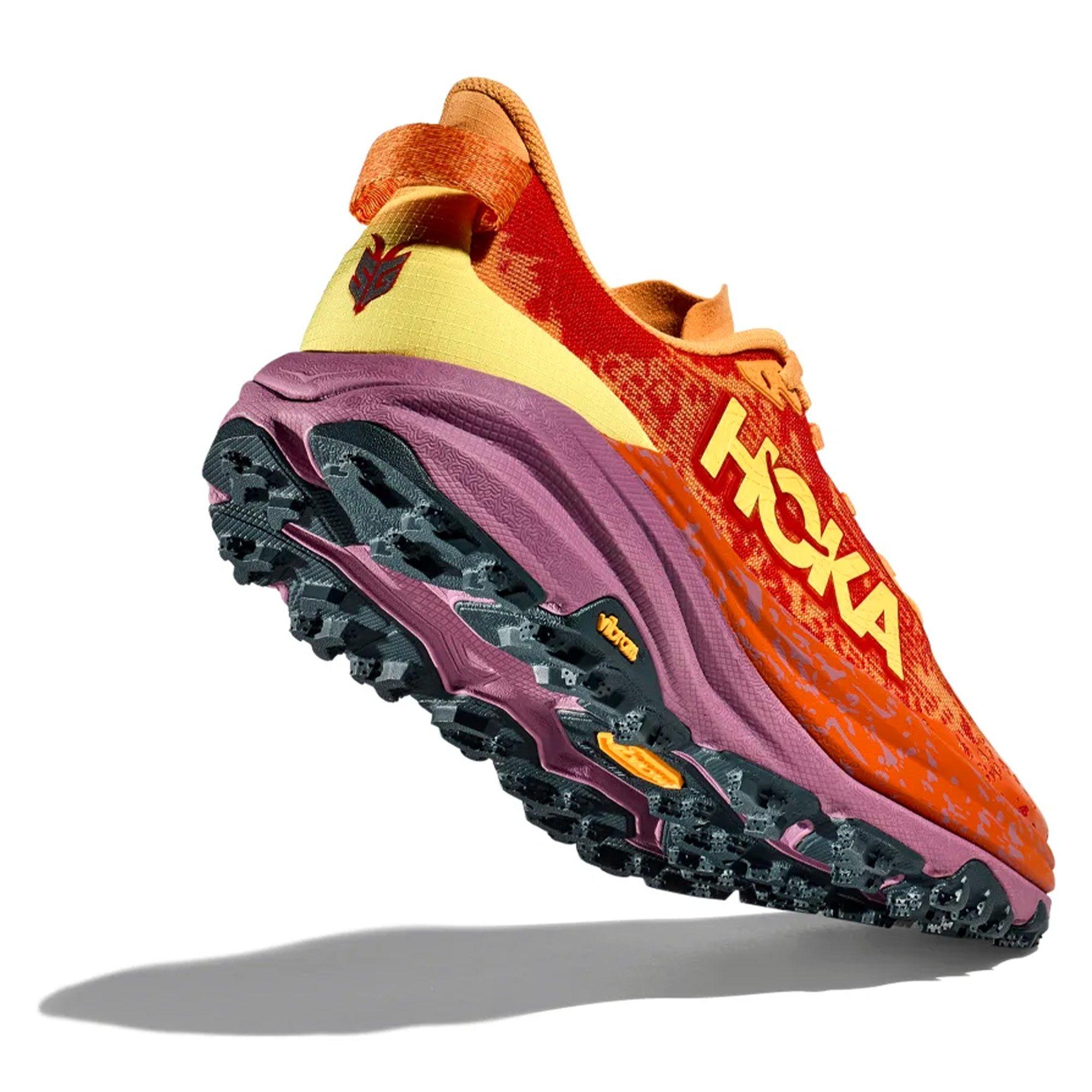 Sherbet/Beetrot - Hoka - Speedgoat 6 Wide Womens Trail Running Shoes - 4
