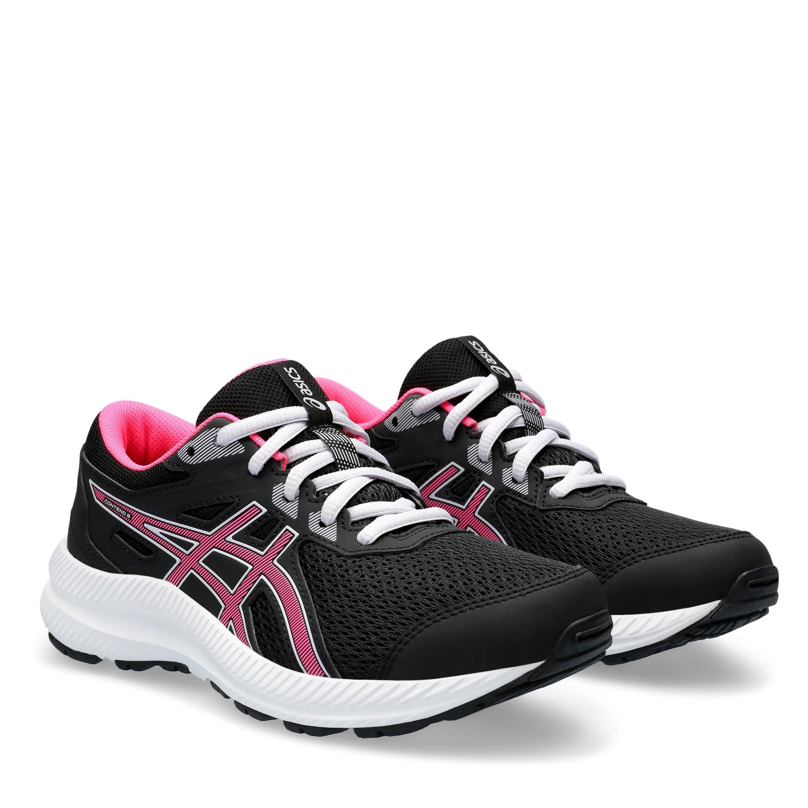 Zwart/Heet Roze - Asics - Contend 8 GS Jnr Running Shoes - 4