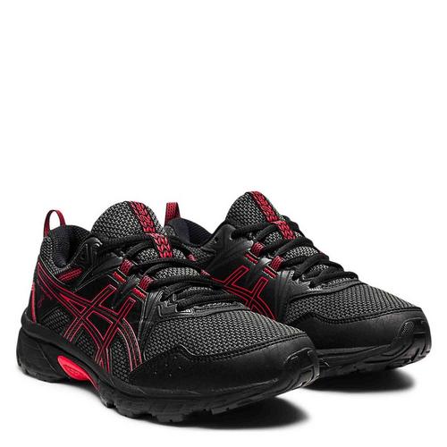 Black/Red - Asics - GEL Venture 8 Juniors Trail Running Shoes - 5