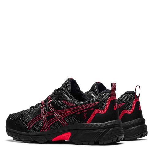 Black/Red - Asics - GEL Venture 8 Juniors Trail Running Shoes - 6