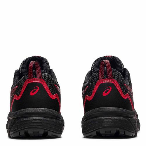 Black/Red - Asics - GEL Venture 8 Juniors Trail Running Shoes - 7