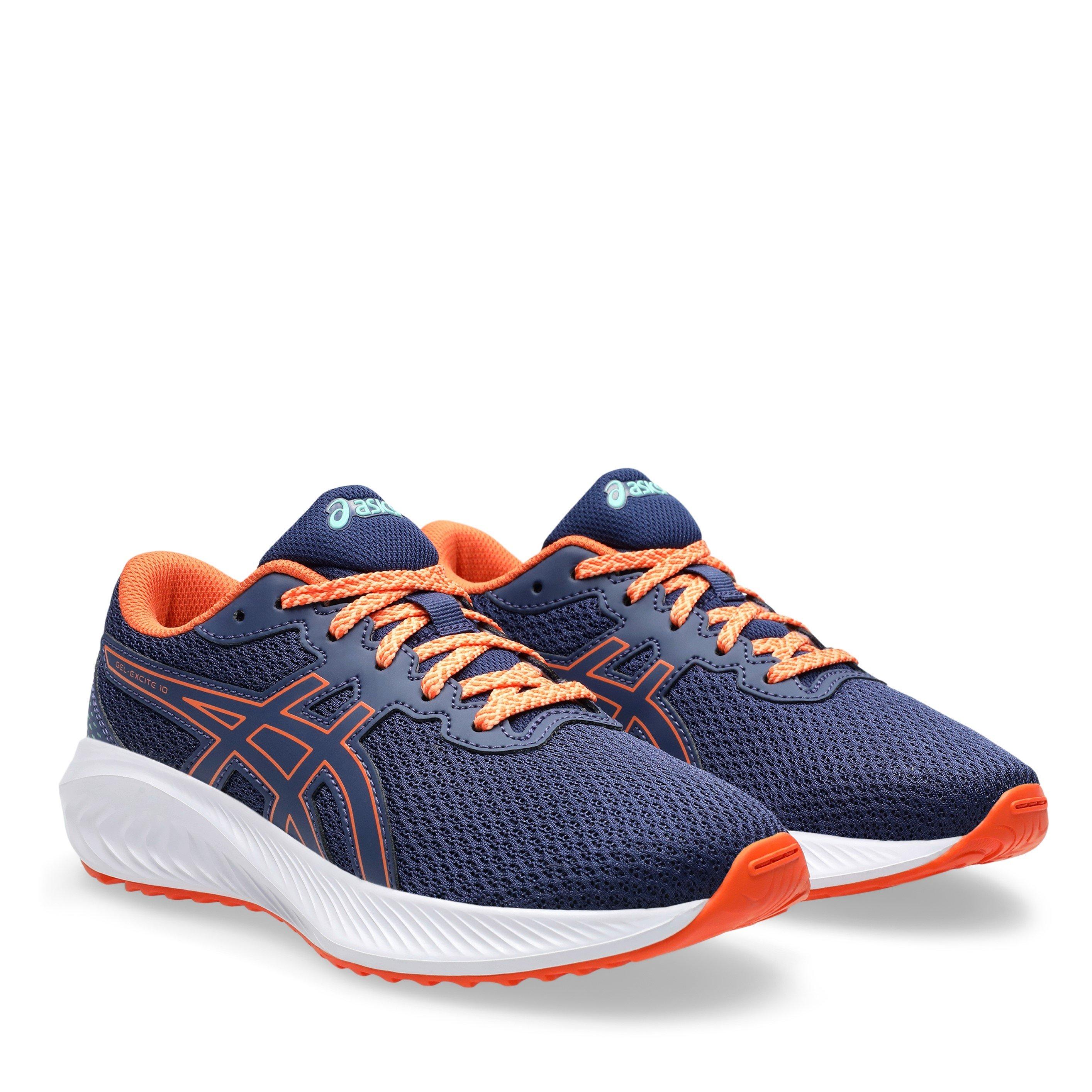 Azul/Laranja - Asics - Gel Excite 10 Grade School Running Shoes Juniors - 4