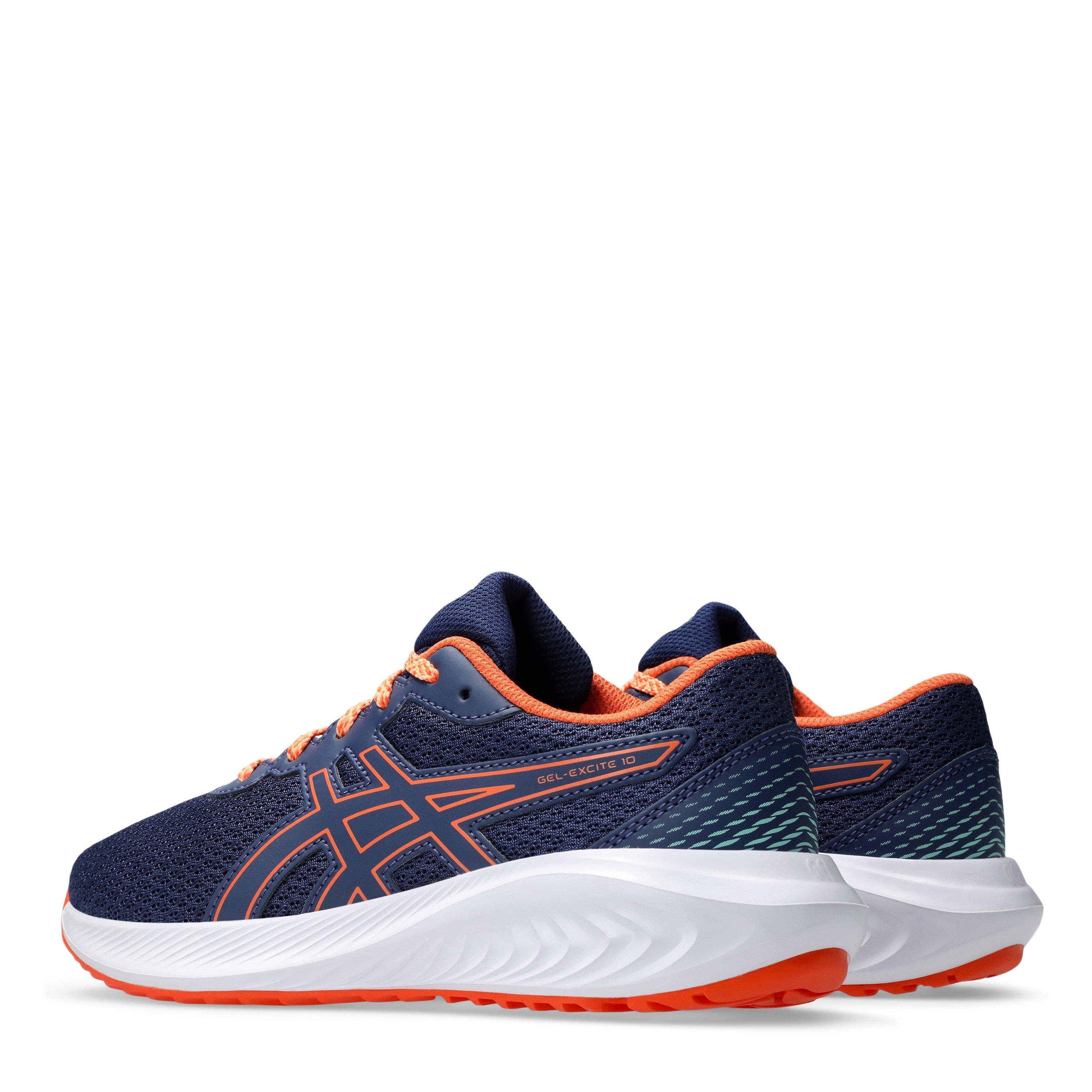Azul/Laranja - Asics - Gel Excite 10 Grade School Running Shoes Juniors - 5