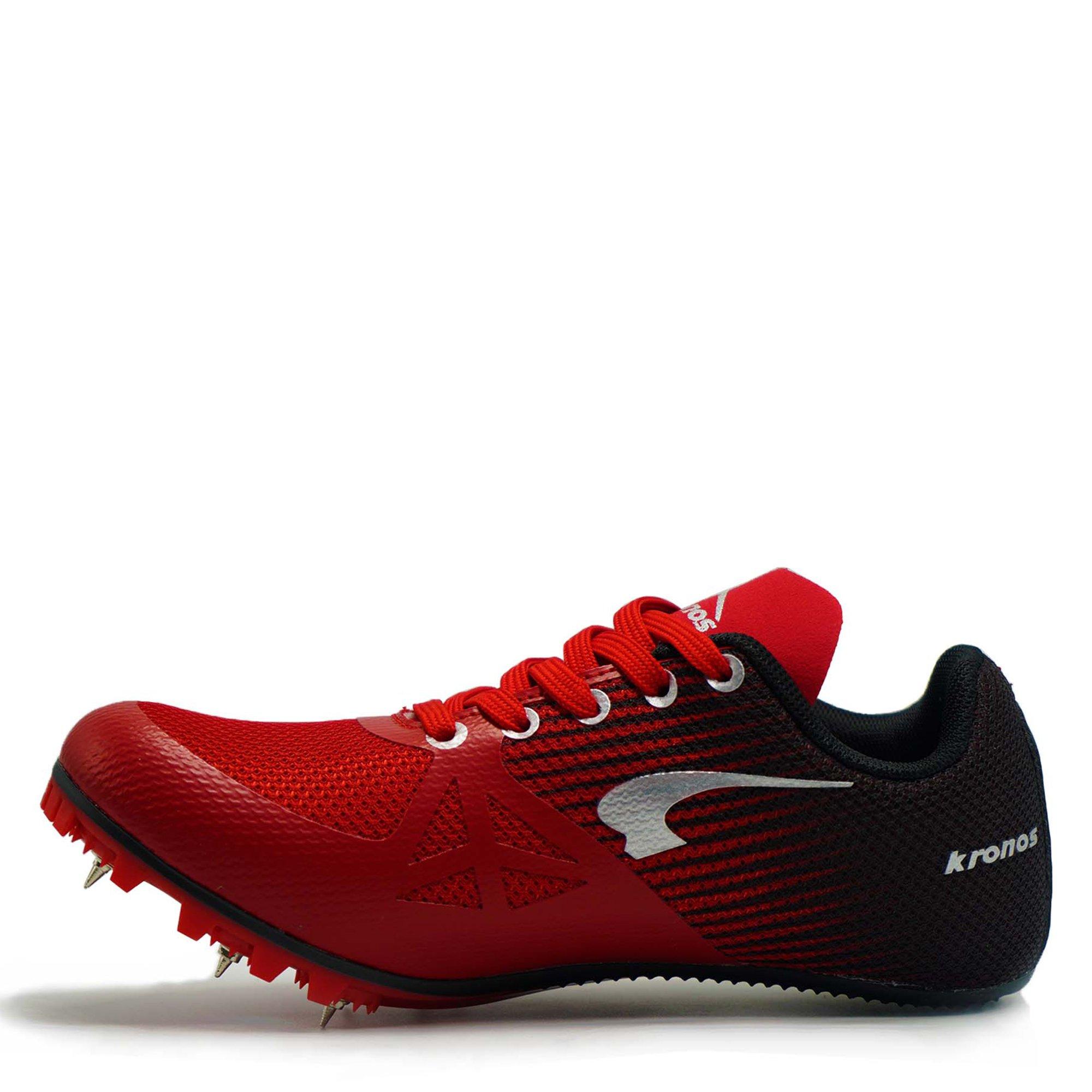 RED/ SILVER - Kronos - Kids' Flad Track Running Spikes - 2