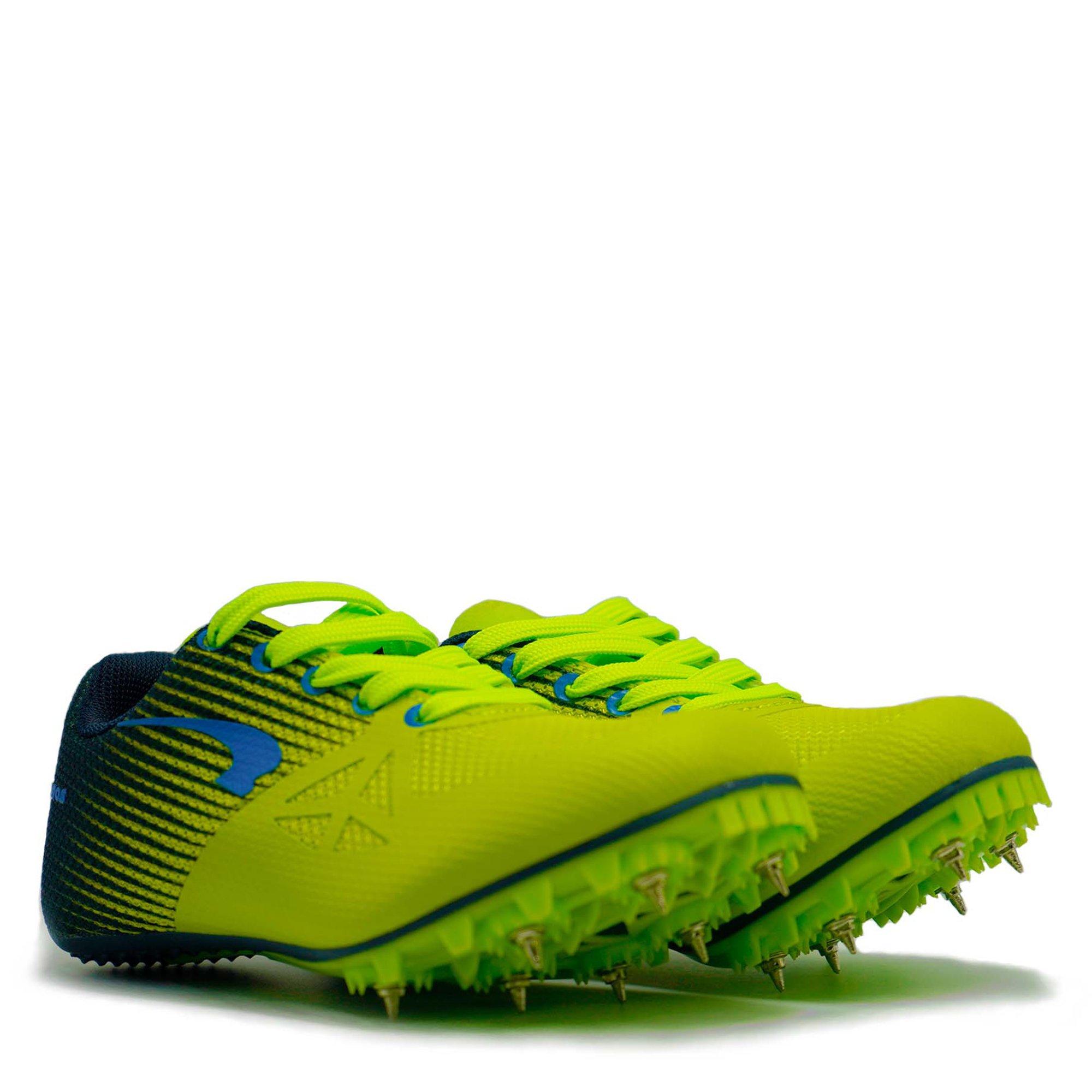 N.GREEN/ BLUE - Kronos - Kids' Flad Track Running Spikes - 4