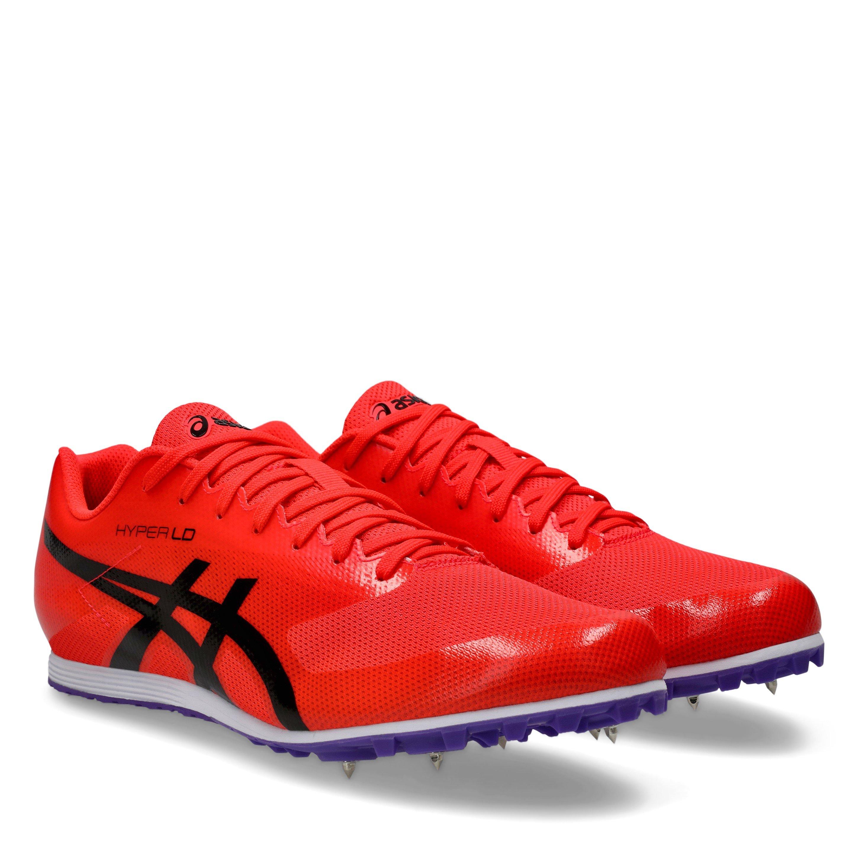 FLASH RED/BLACK - Asics - Hyper LD 6 Mens Track Running Shoes - 4