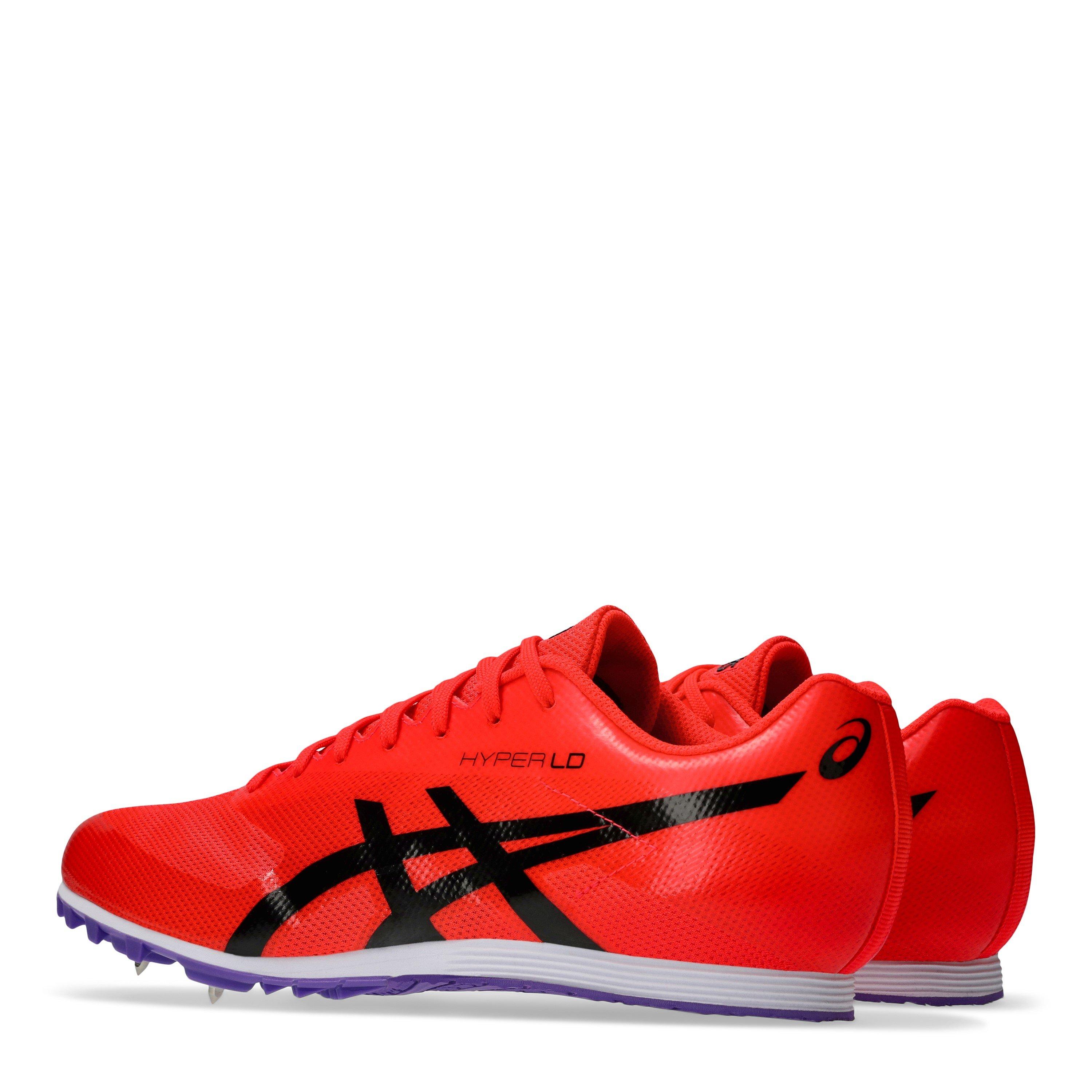 FLASH RED/BLACK - Asics - Hyper LD 6 Mens Track Running Shoes - 5
