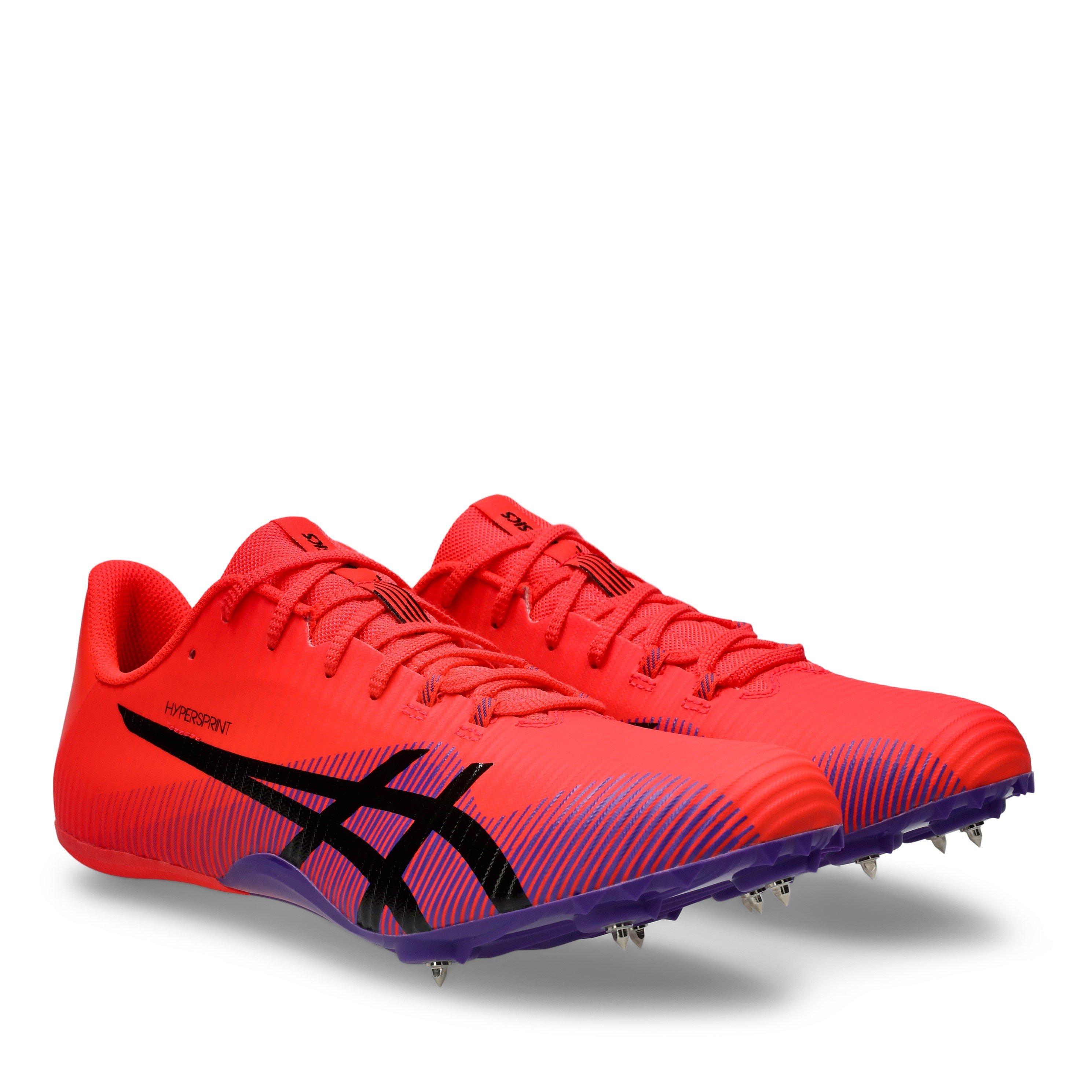 FLASH RED/BLACK - Asics - Hypersprint 8 Mens Track Running Shoes - 4