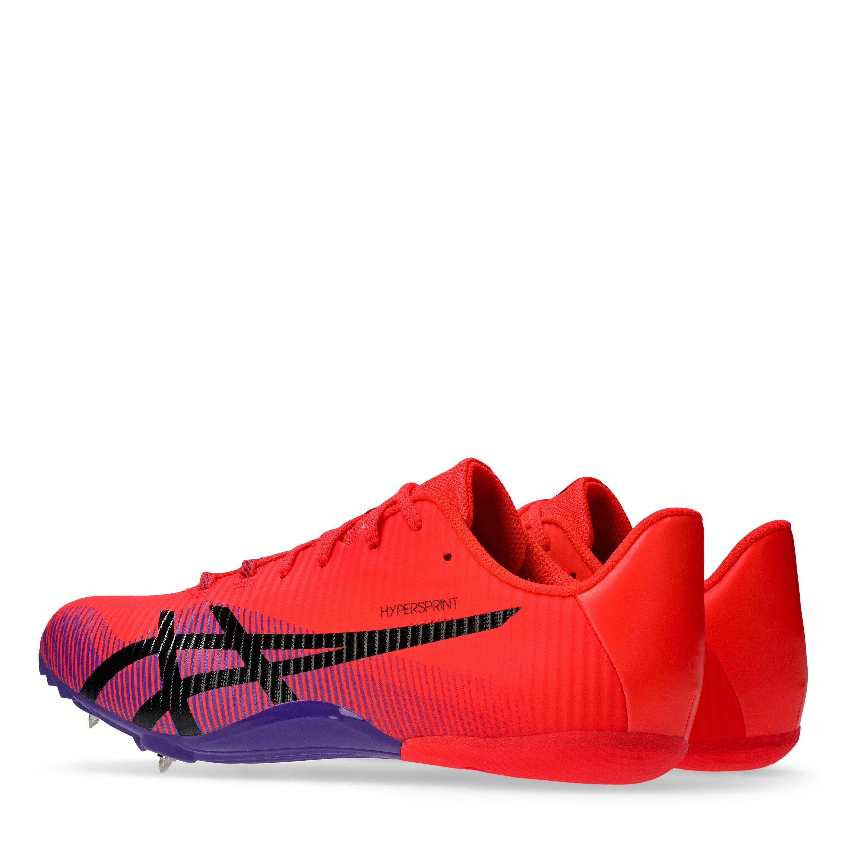 FLASH RED/BLACK - Asics - Hypersprint 8 Mens Track Running Shoes - 5
