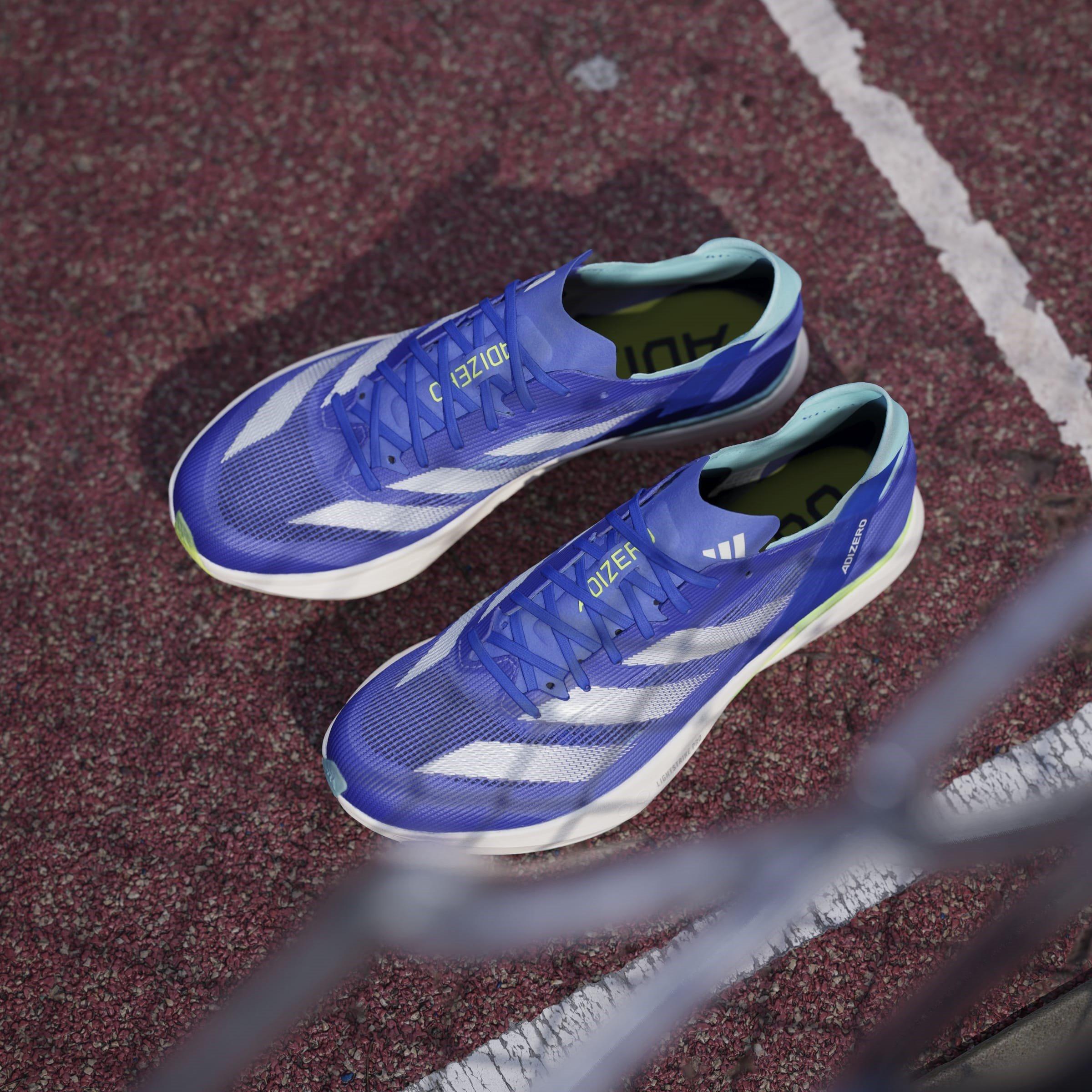 Blue/Met/Lmn - adidas - Adizero Avanti Running Shoes - 16