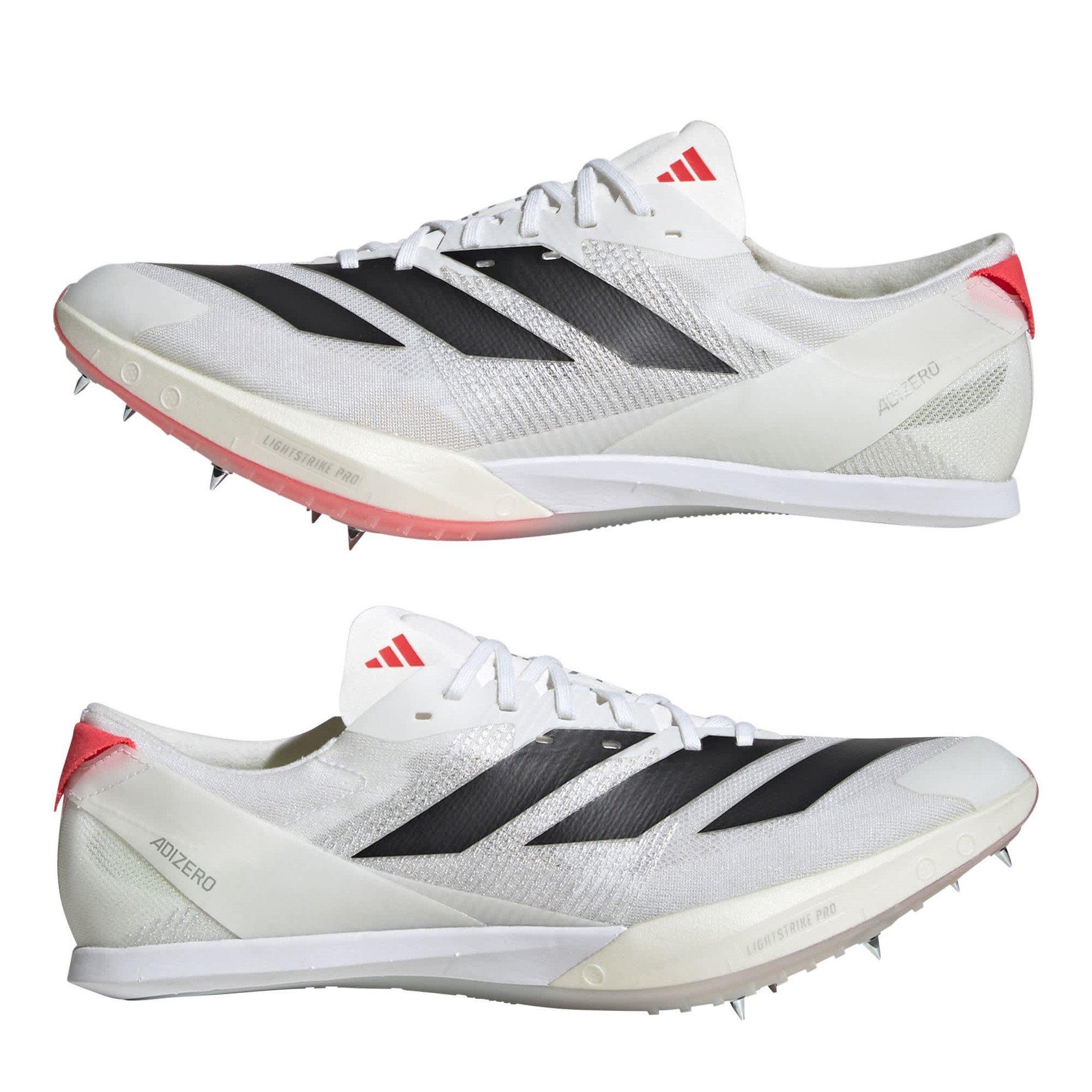 Hvid/Sort/Rød - adidas - Adults Adizero Finesse Track Running Spikes - 9