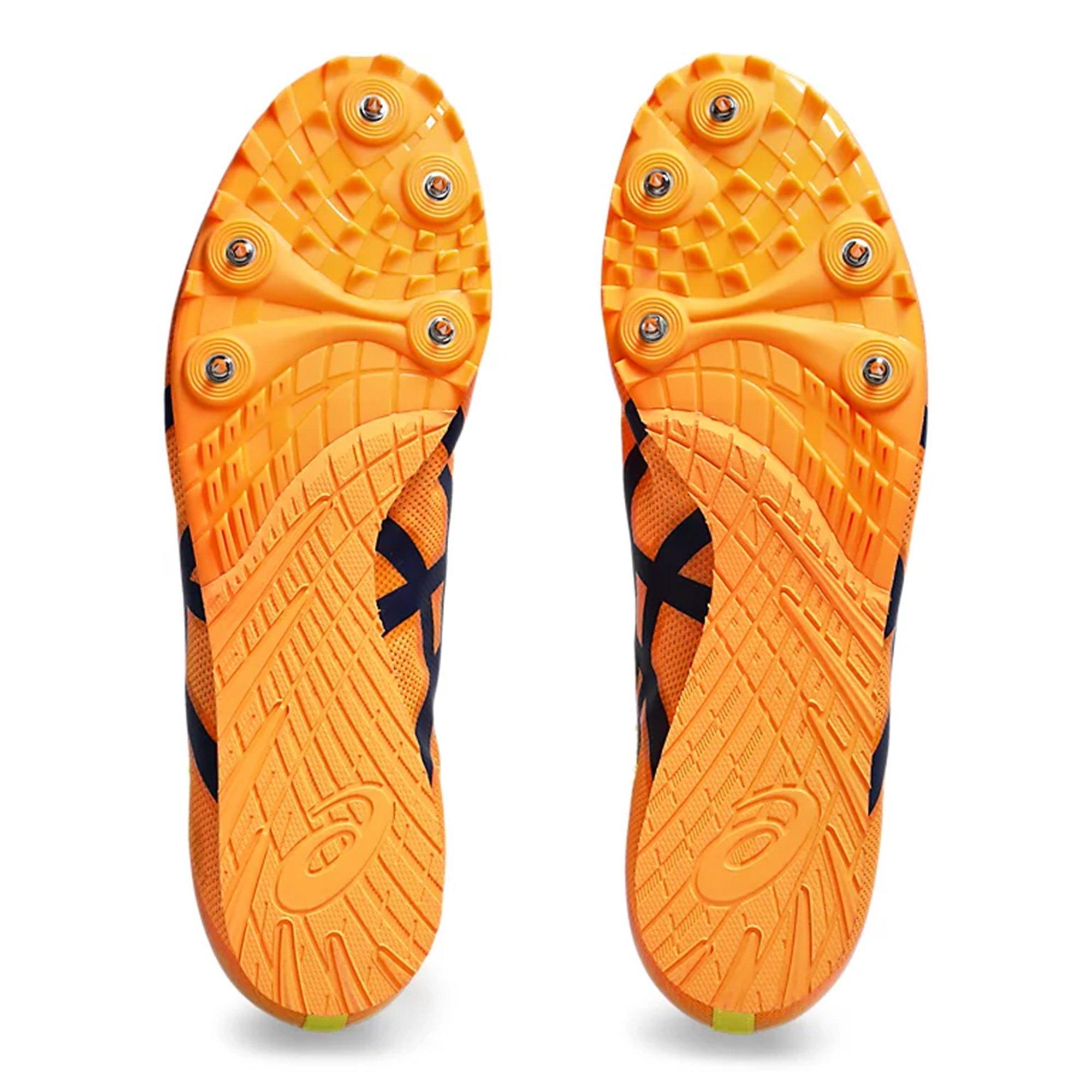 ORANGE /BLUE EX - Asics - Hyper LD 6 Adults Track Running Shoes - 4