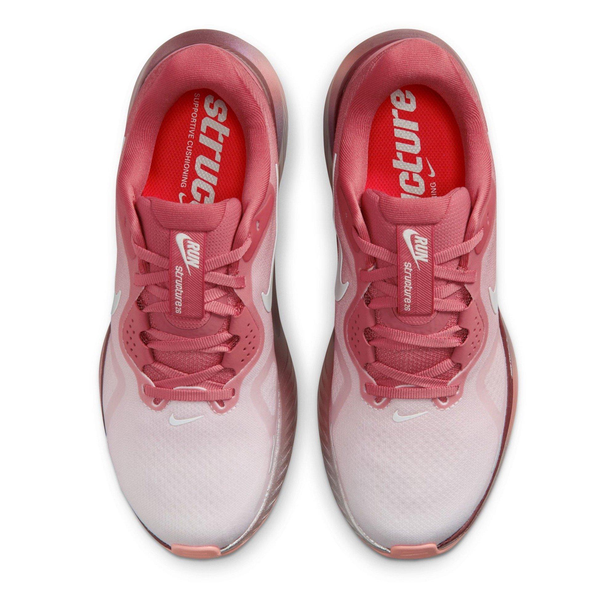RED - Nike - Women's Structure 26 Everyday Stable Road Running Shoes - 6