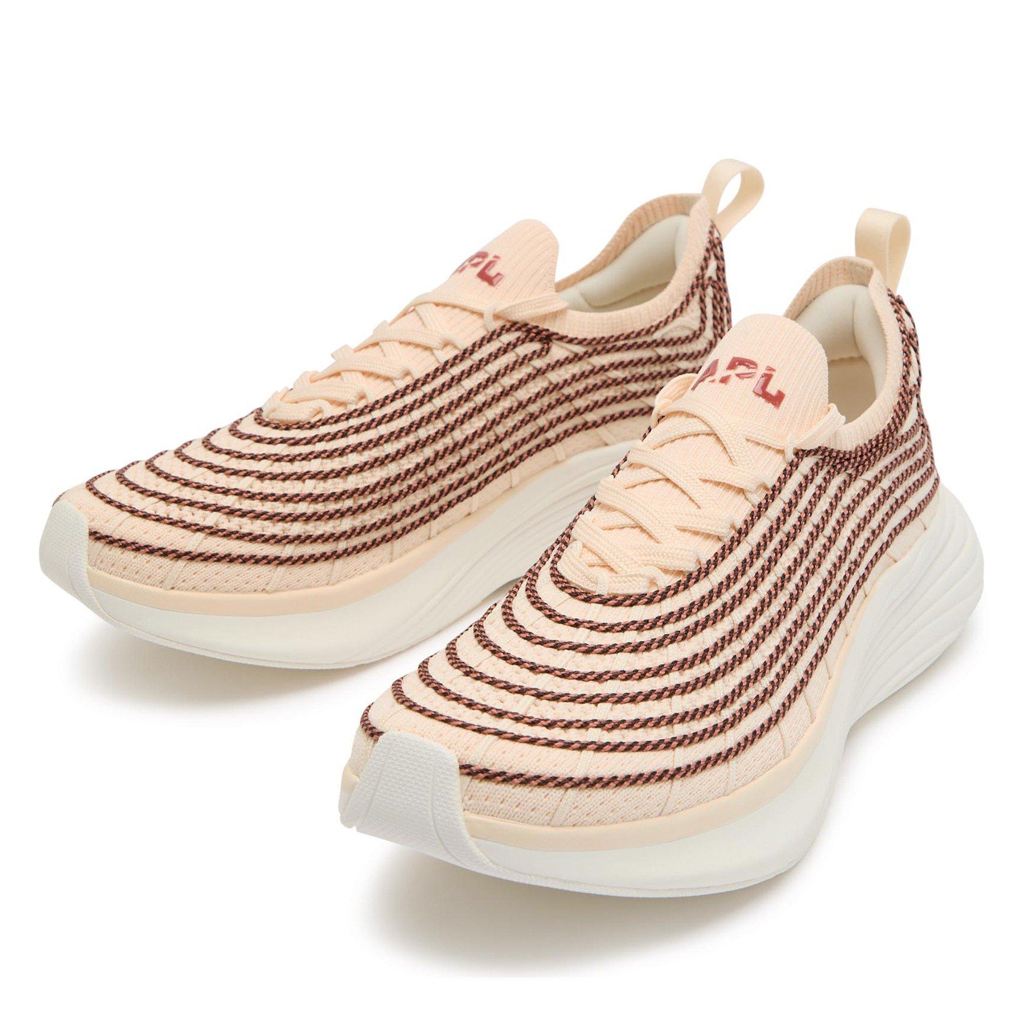 BEIGE - Athletic Propulsion Labs - Women's Zipline Knit Running Shoes - 3