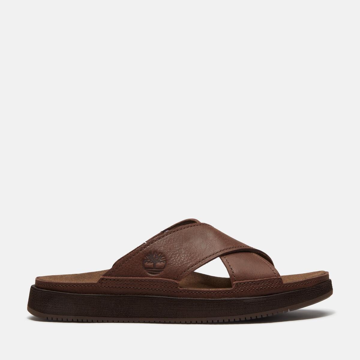 Timberland Men's Flat Sandals - Dark Brown Fg - 8 (42)