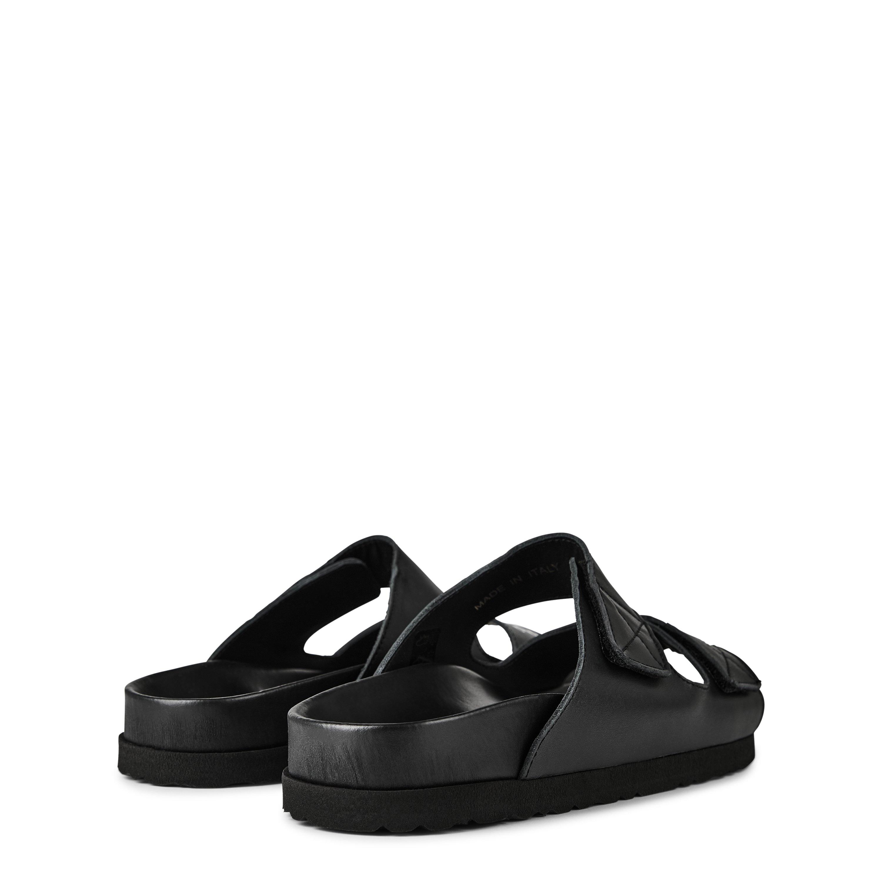 Preto/Branco - Palm Angels - Men's Logo Flat Sandals - 4