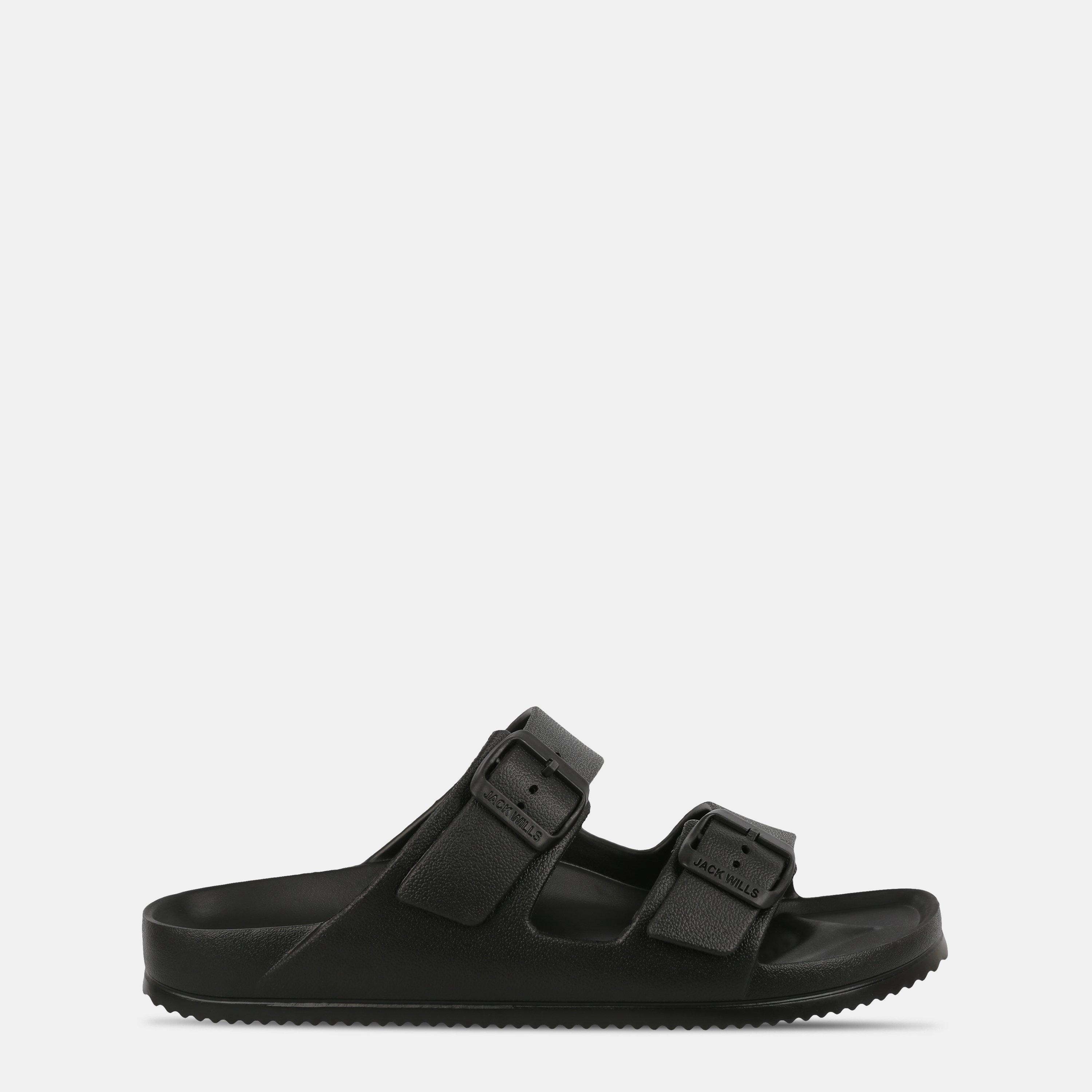 Jack Wills Men's Two Strap Sandals - Black - 11 (46)