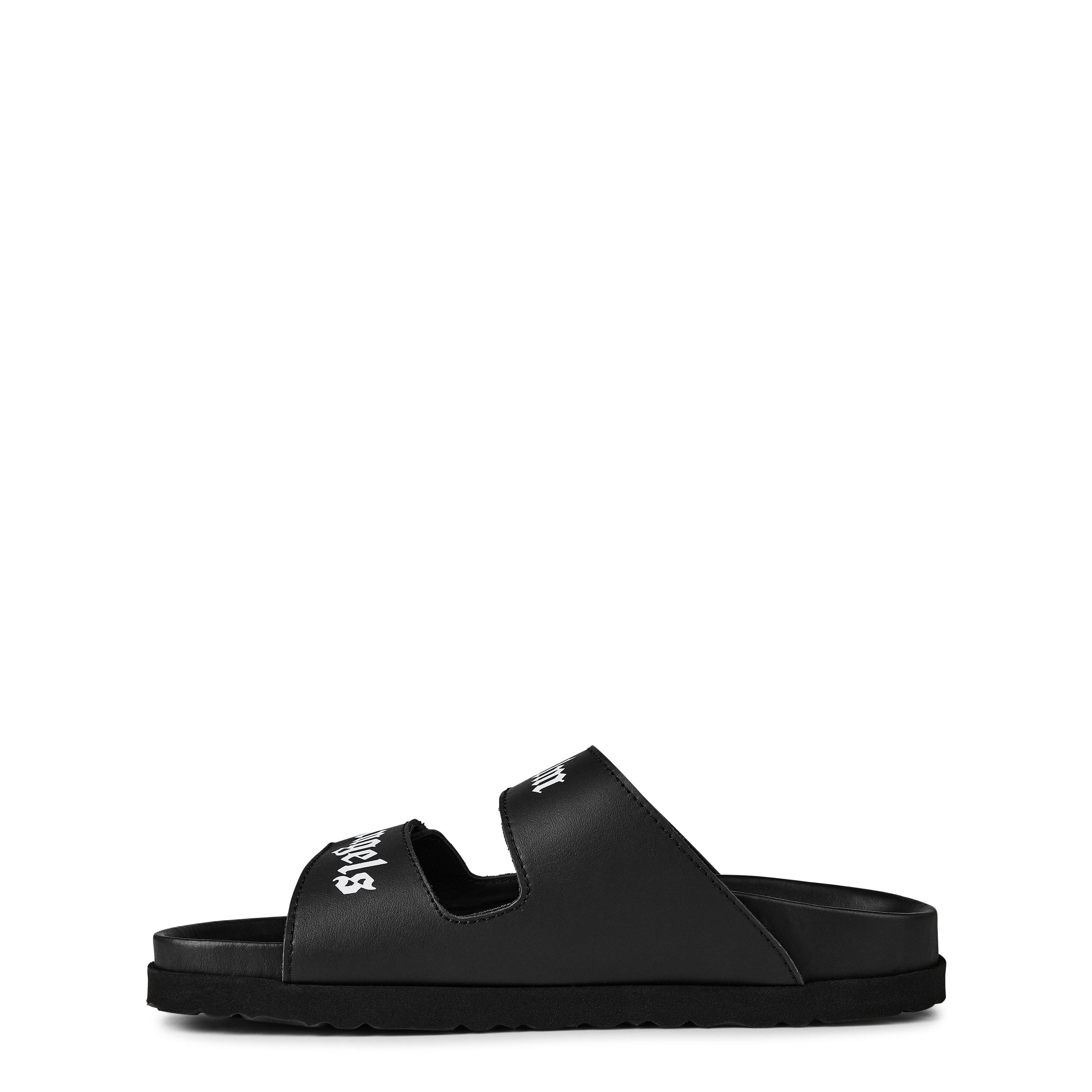 Schwarz/Weiß - Palm Angels - Logo Touch-Strap Slides Juniors - 2