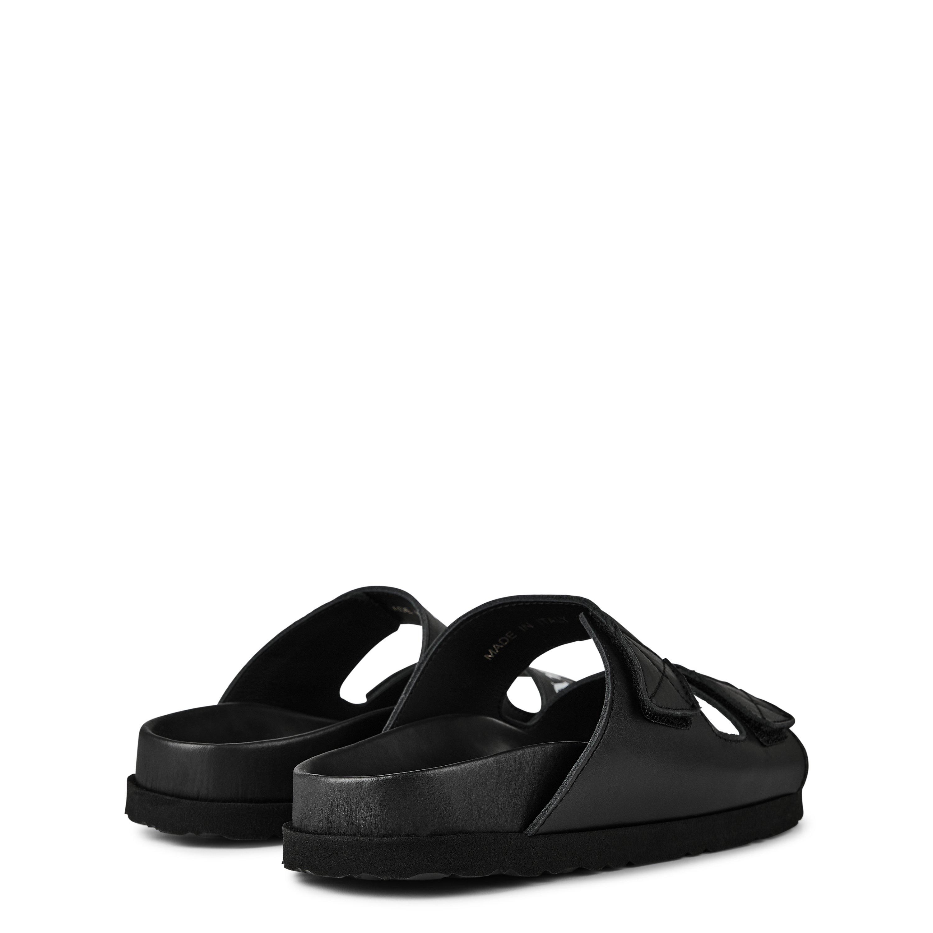 Schwarz/Weiß - Palm Angels - Logo Touch-Strap Slides Juniors - 4