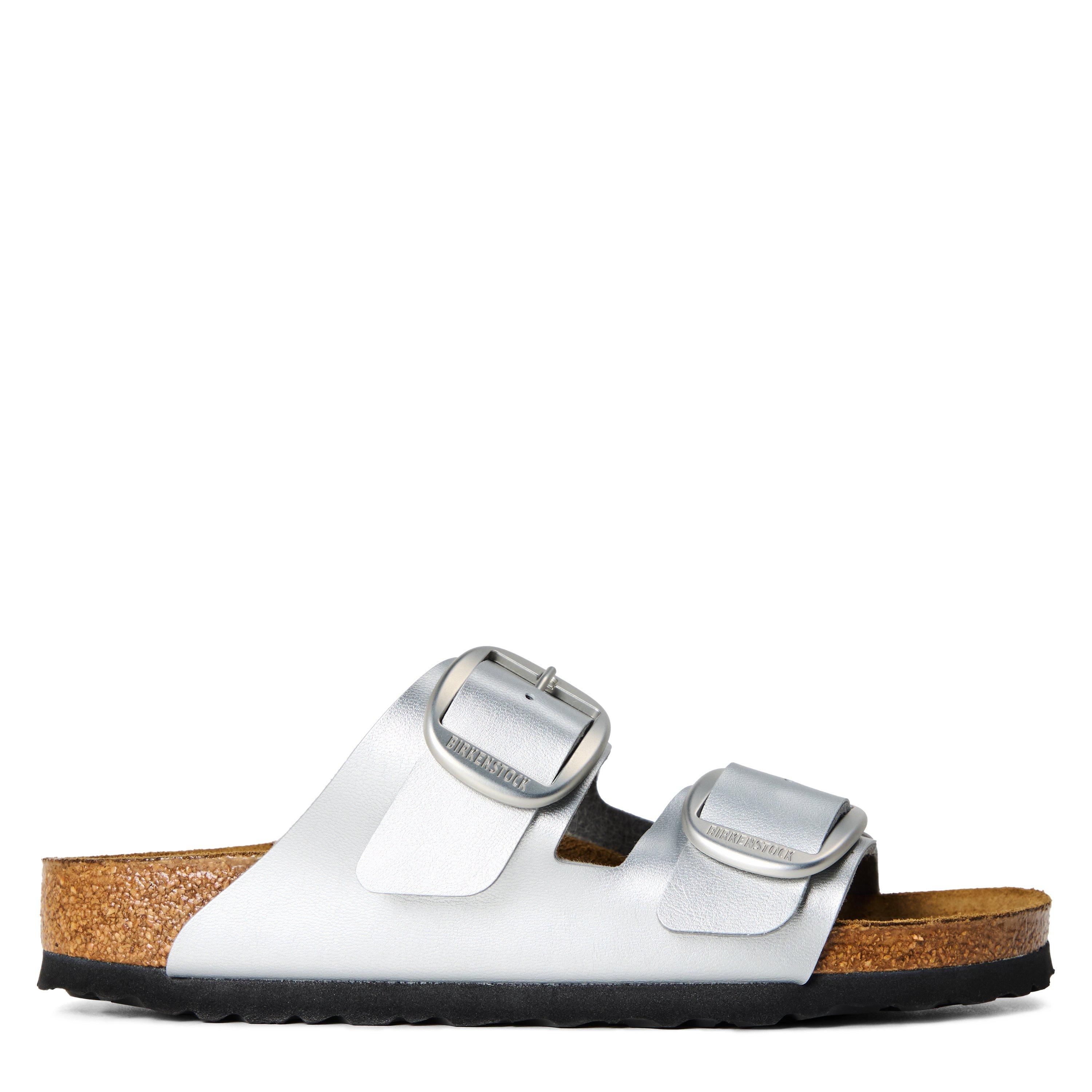 Birkenstock Bstk Arizona Big Buckl 64 - Metallic Silver - Size 7.5 (40.5)