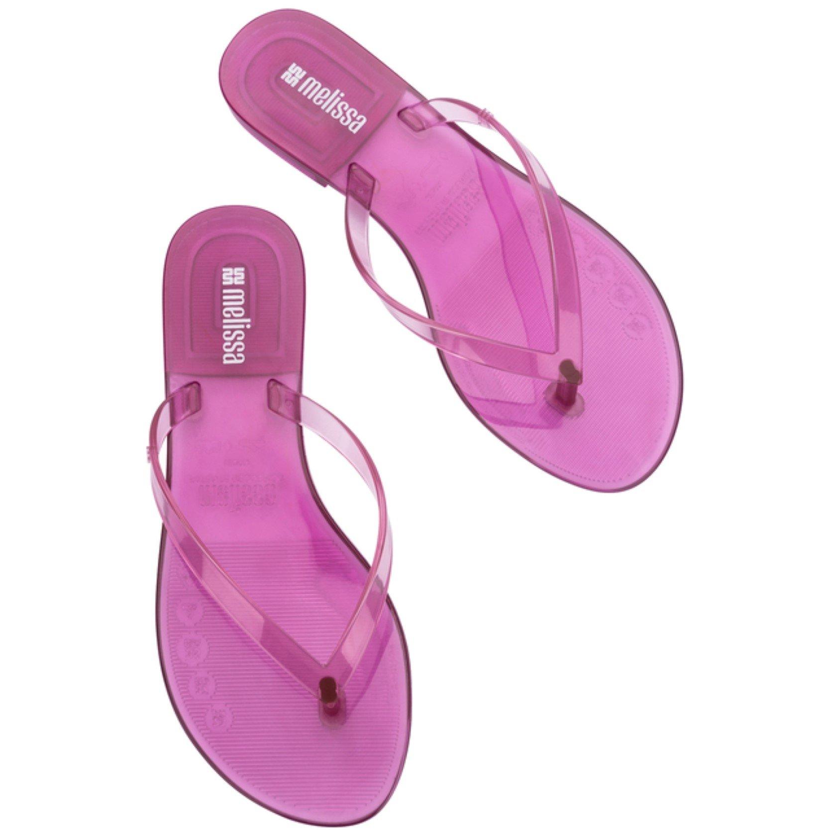 Melissa Women's Harmonic Jelly Flip Flops - Pink - Size 6 (39)
