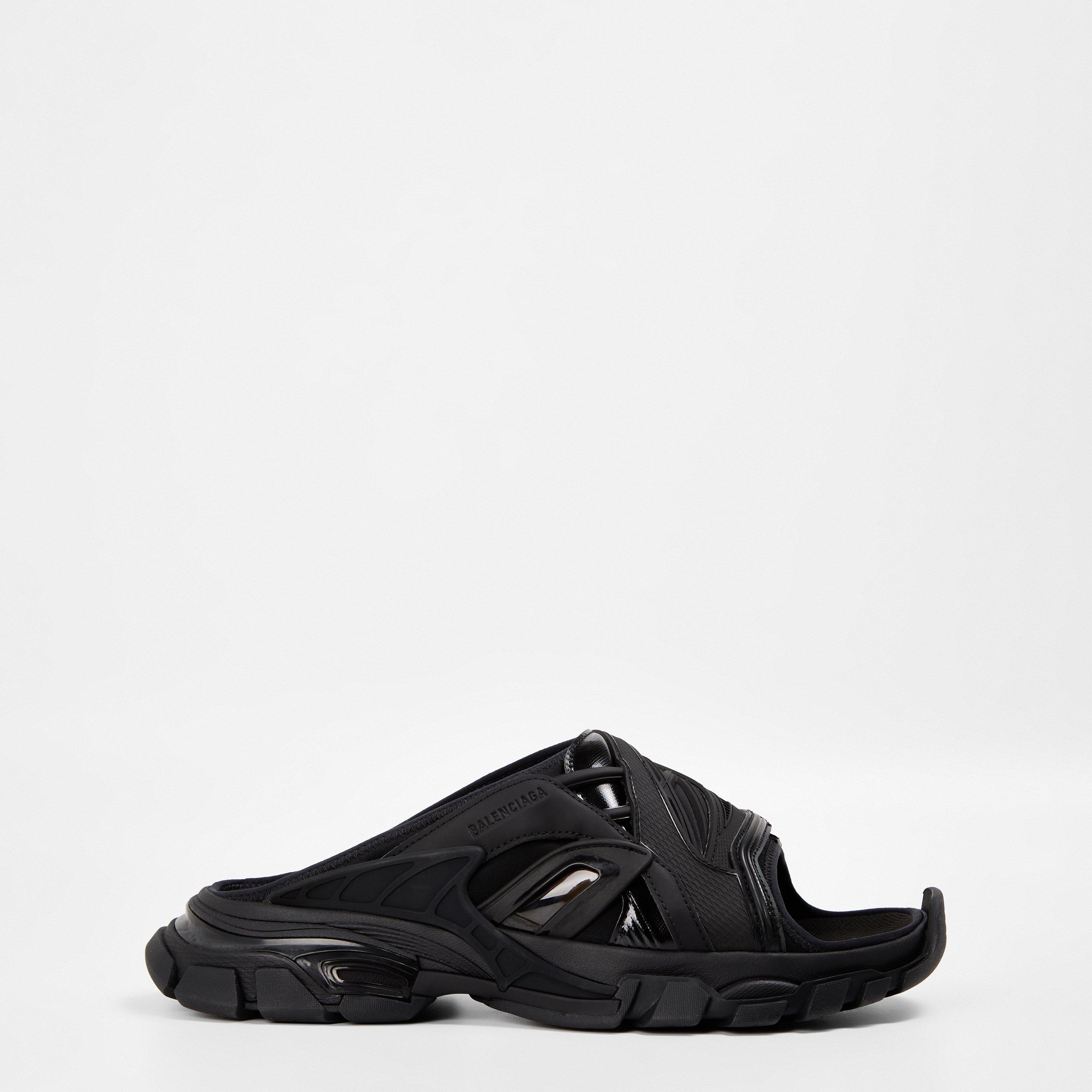 靴 BALENCIAGA Track Slide Sandal 28.5 Balenciaga Black Track Slide Sandals Balenciaga