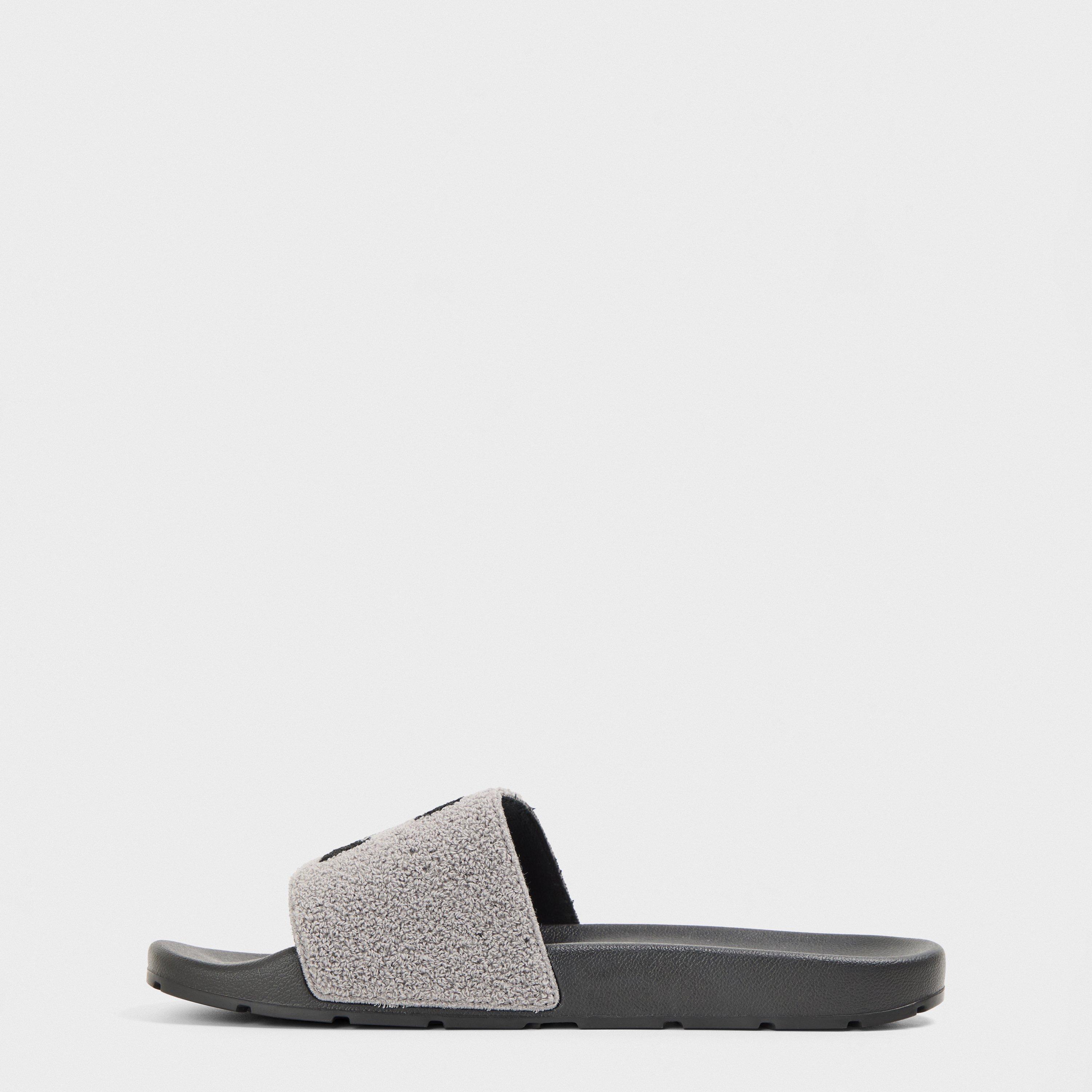 Smoke/Black - Off White - Men's Terry Pool Sliders - 2