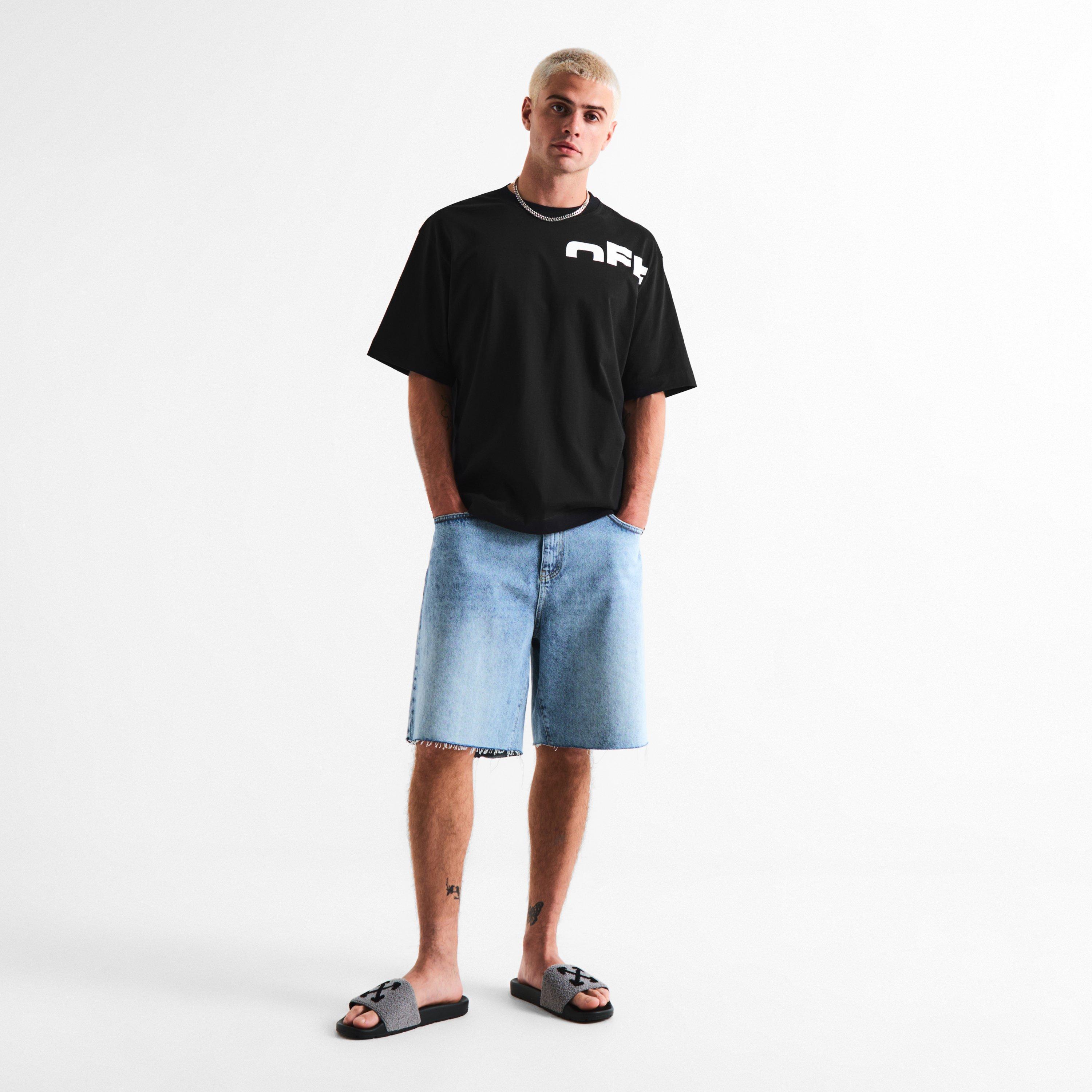 Smoke/Black - Off White - Men's Terry Pool Sliders - 6
