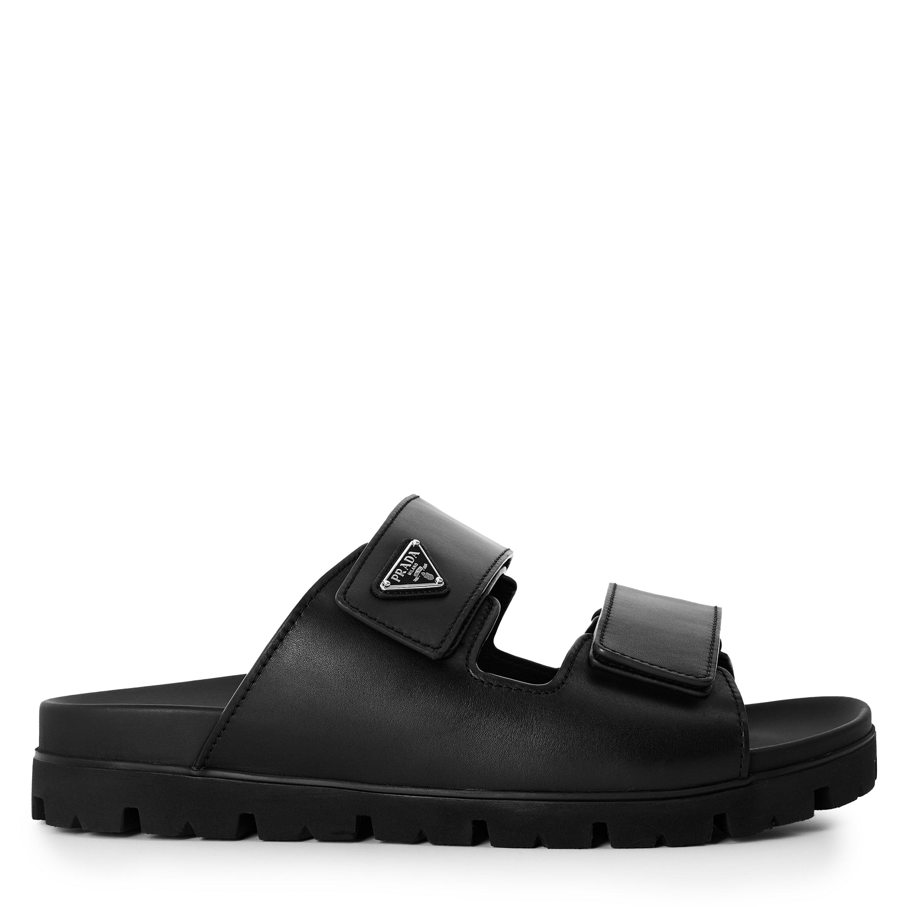 Prada Men's Flat Sandals - Black - Size 9 (43)