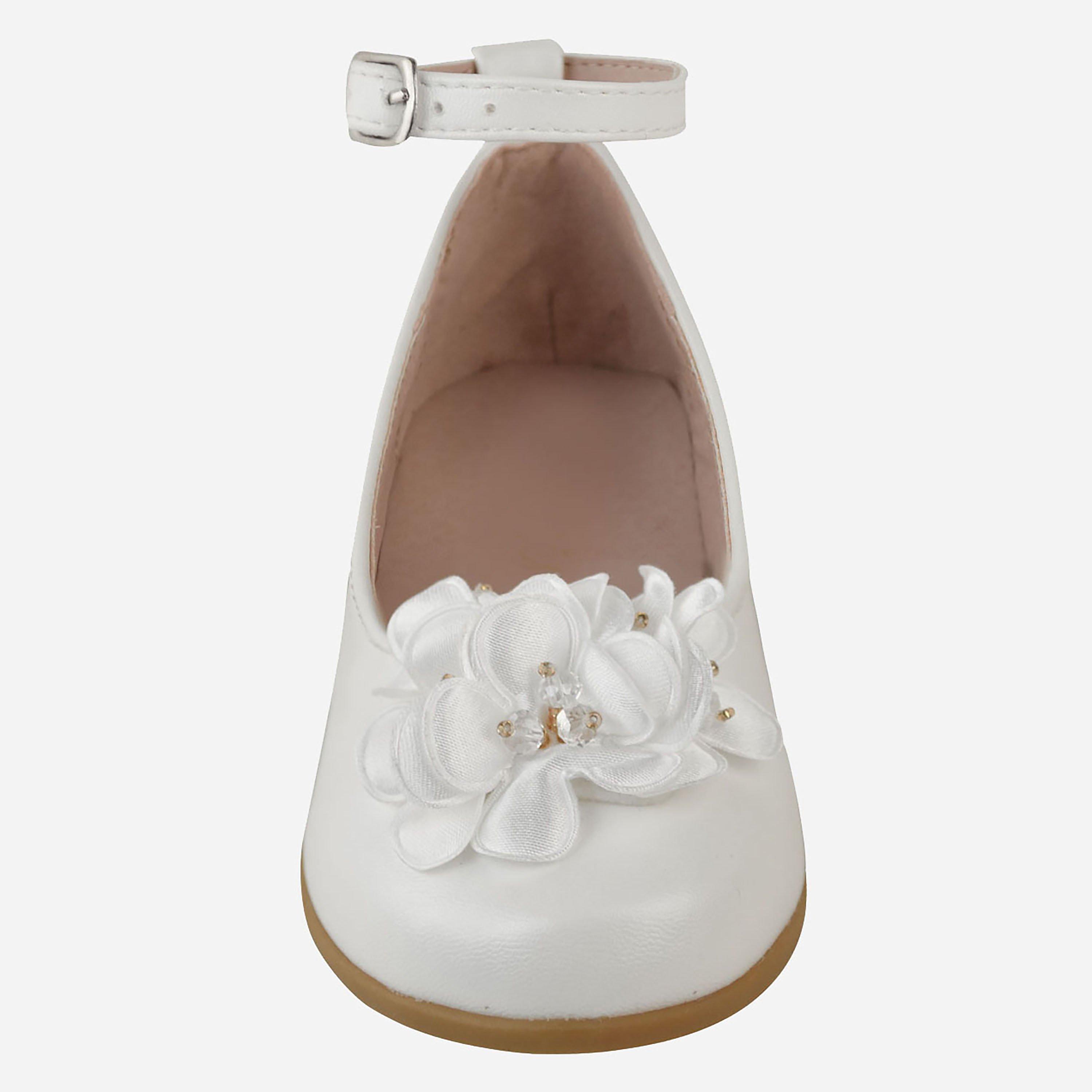 White - Wheres That From - Embroidered Flat Sandal - 4