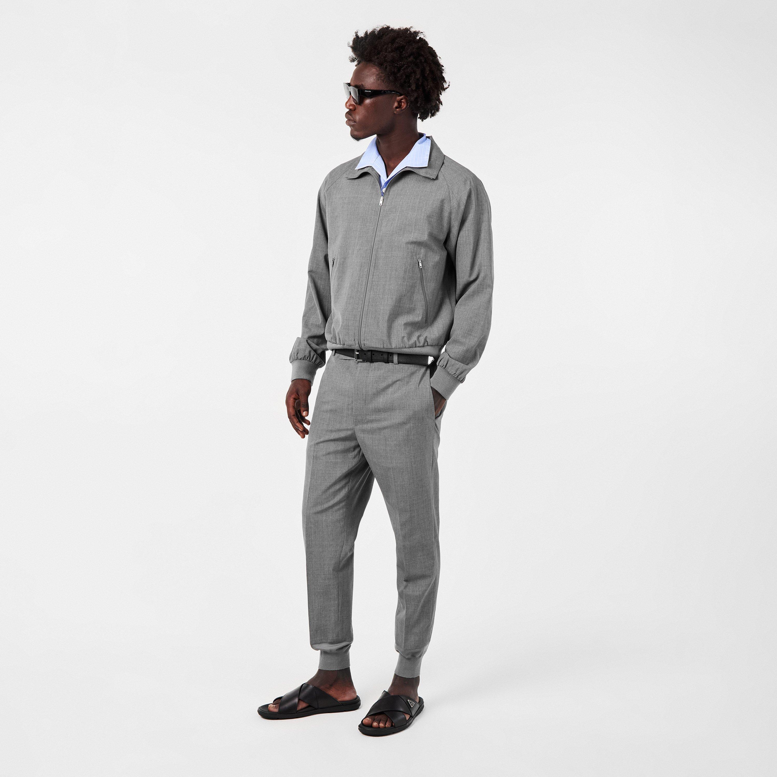 Black - Prada - Men's Leather Crisscross Flat Sandals - 6