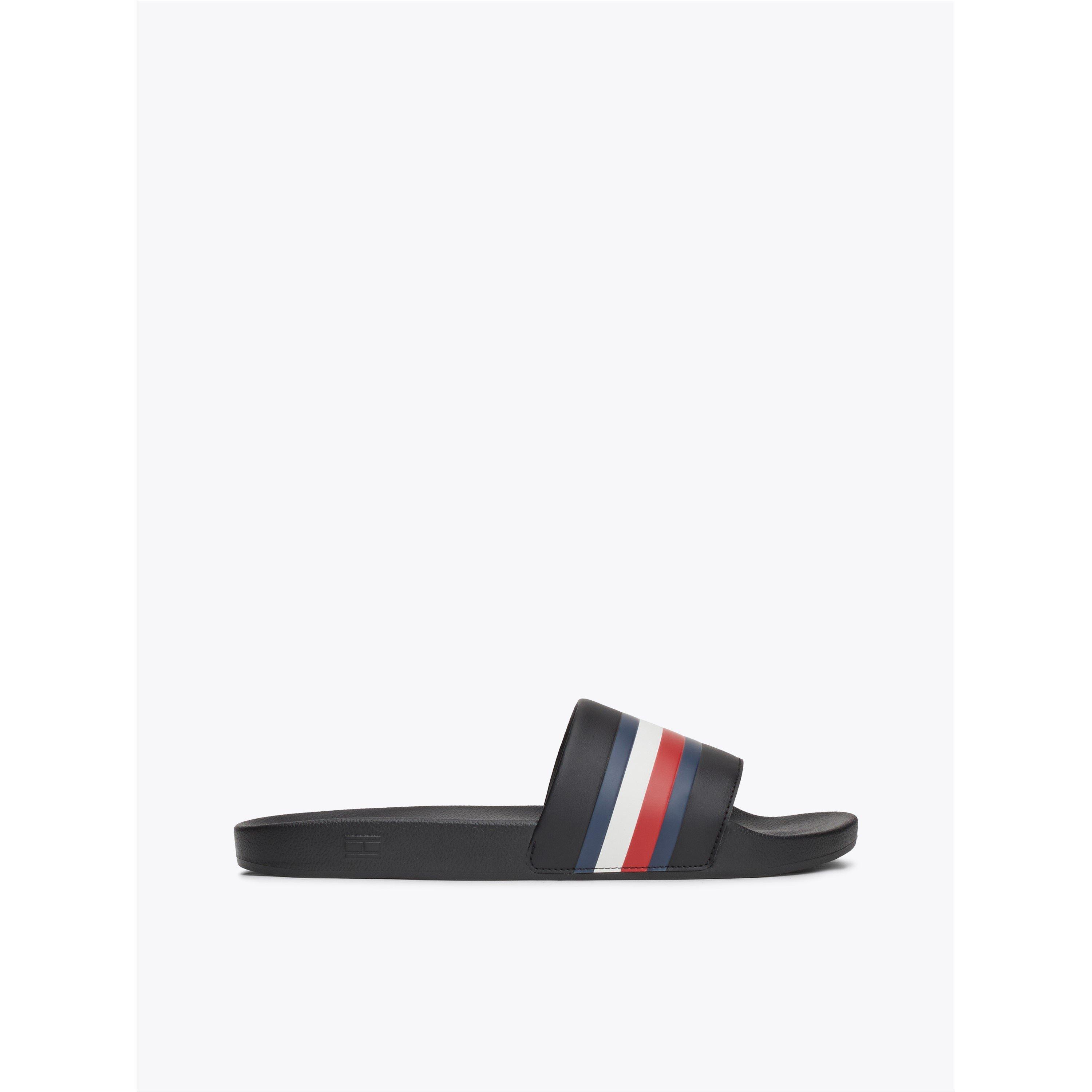 Black - Tommy Hilfiger - Men's Band Stripe Sliders - 2