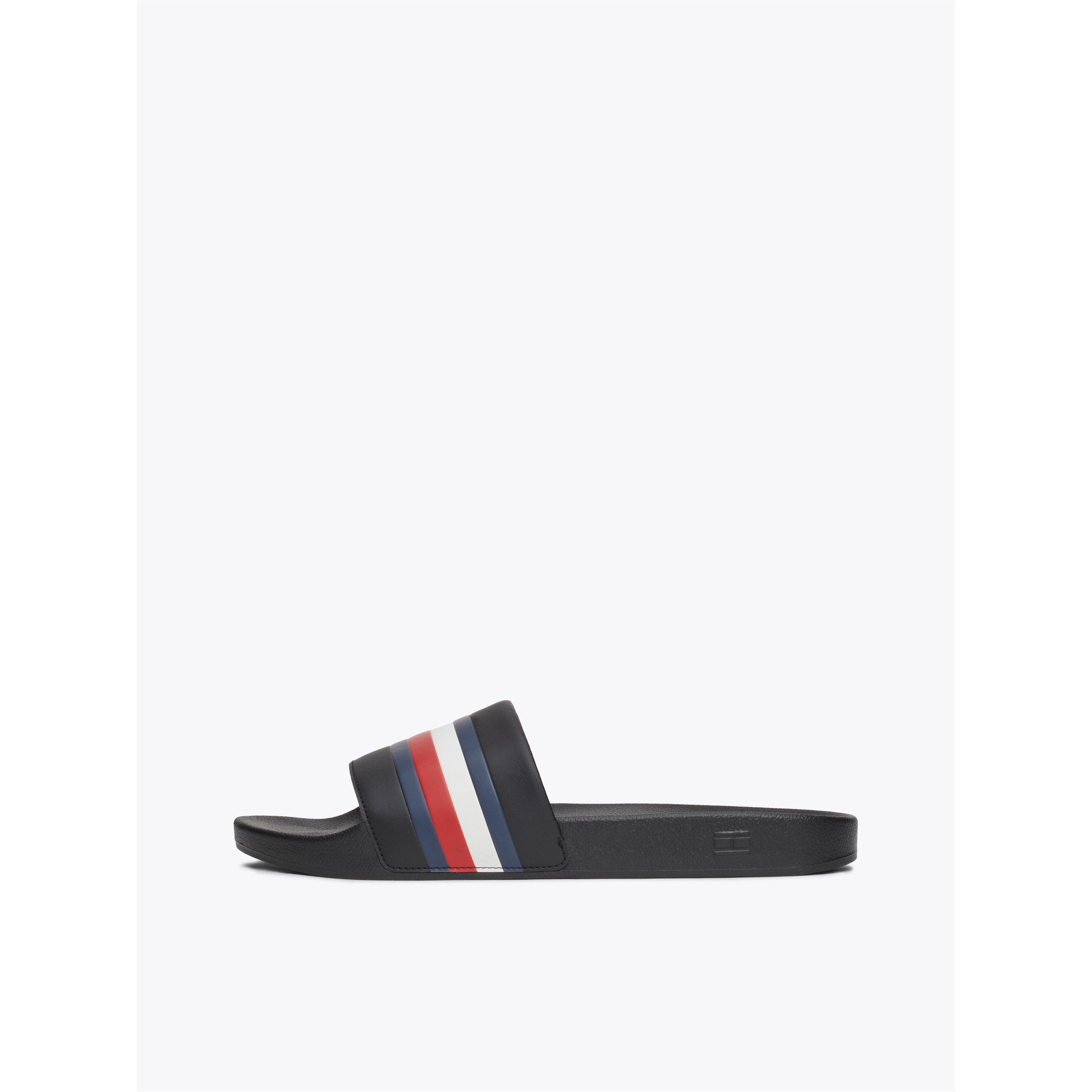 Black - Tommy Hilfiger - Men's Band Stripe Sliders - 3
