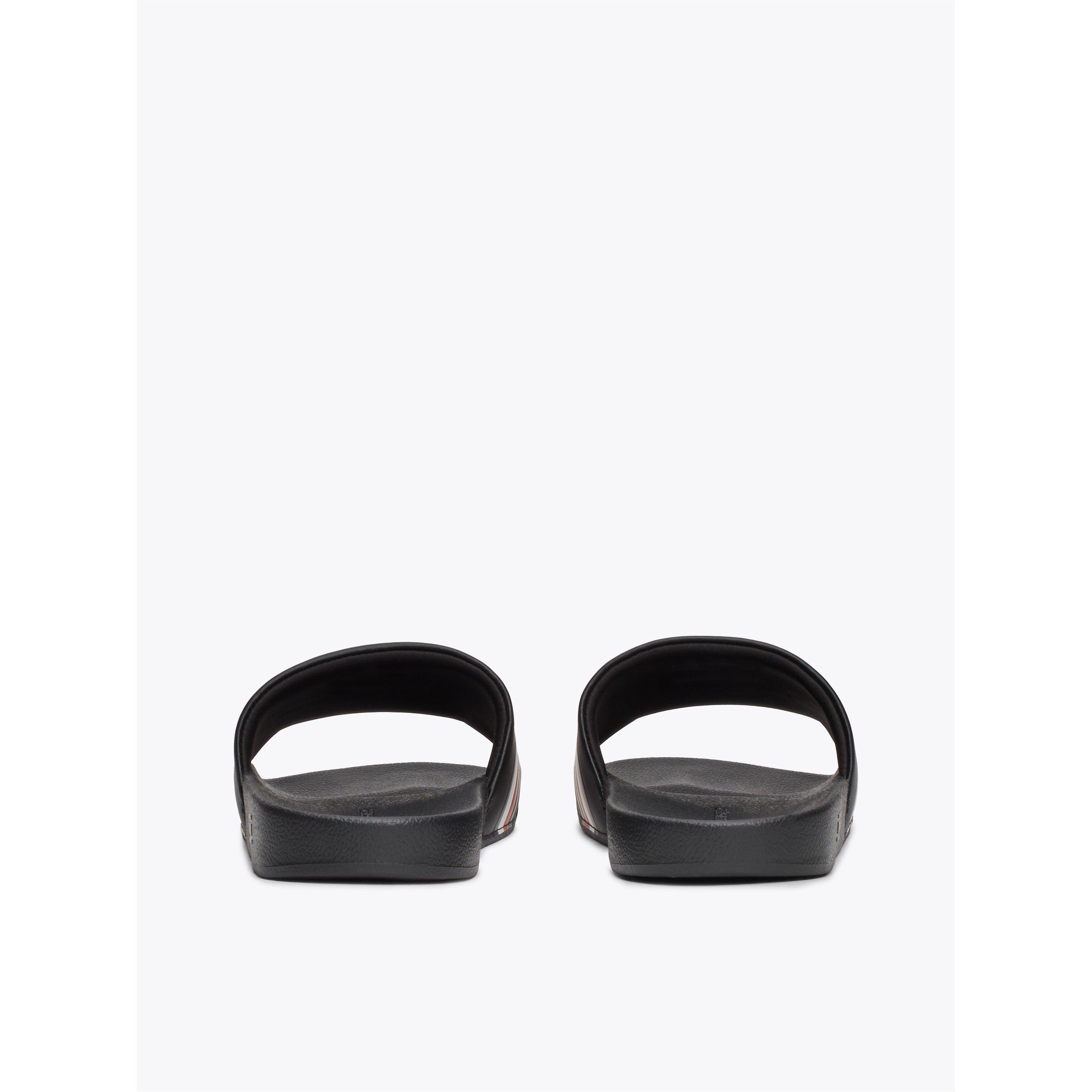 Black - Tommy Hilfiger - Men's Band Stripe Sliders - 7