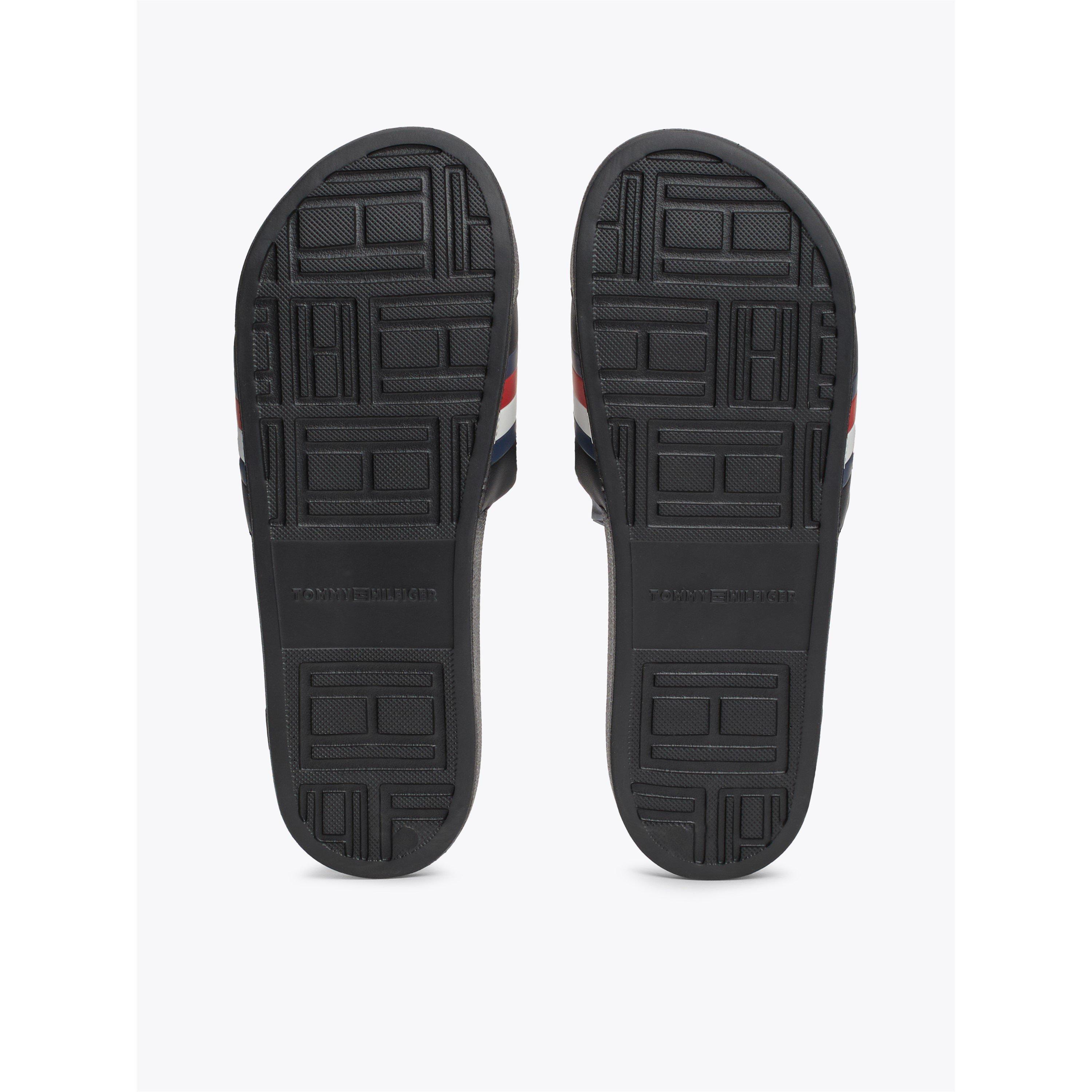 Black - Tommy Hilfiger - Men's Band Stripe Sliders - 8