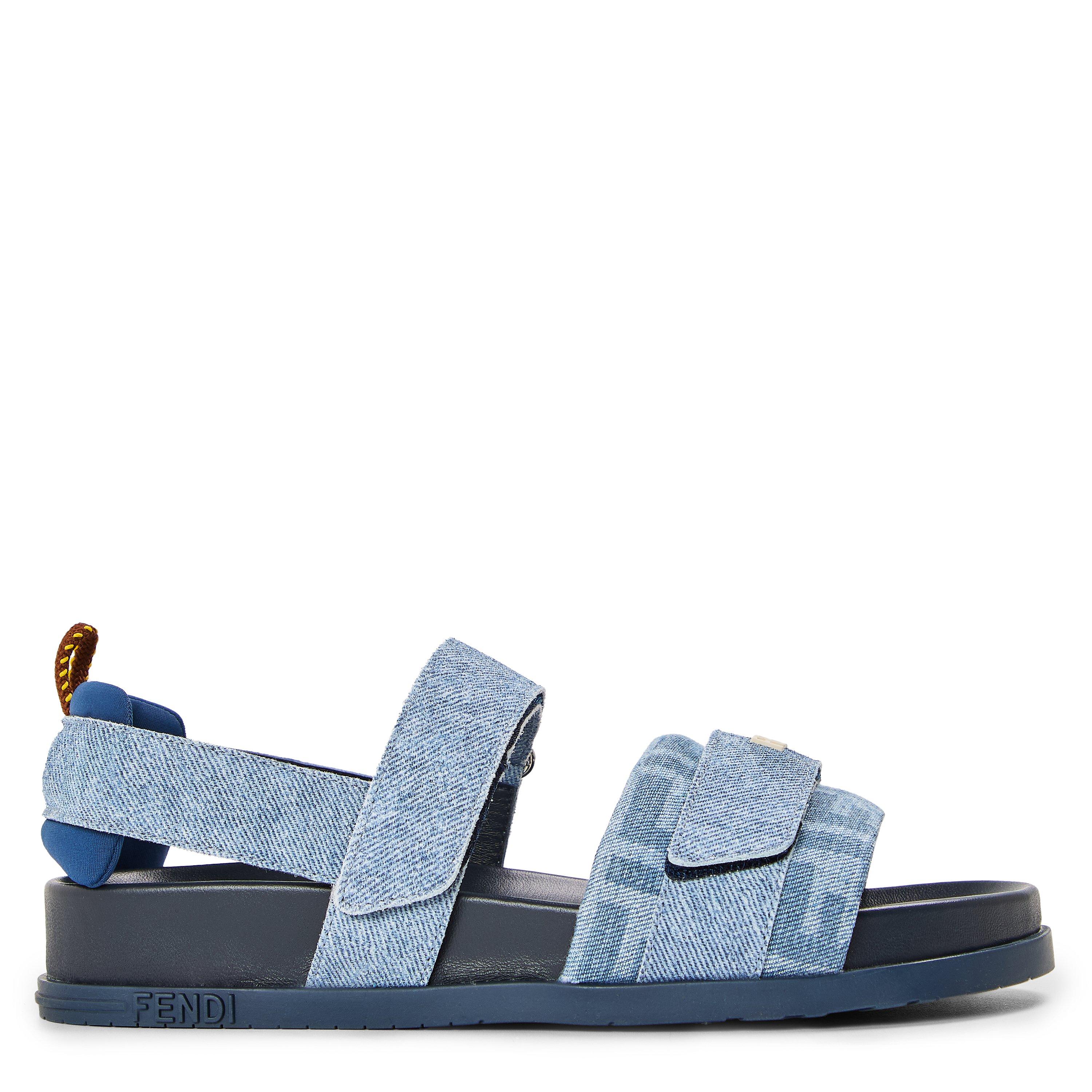 Denim F1V9P - Fendi - Kids' Flat Sandals - 1