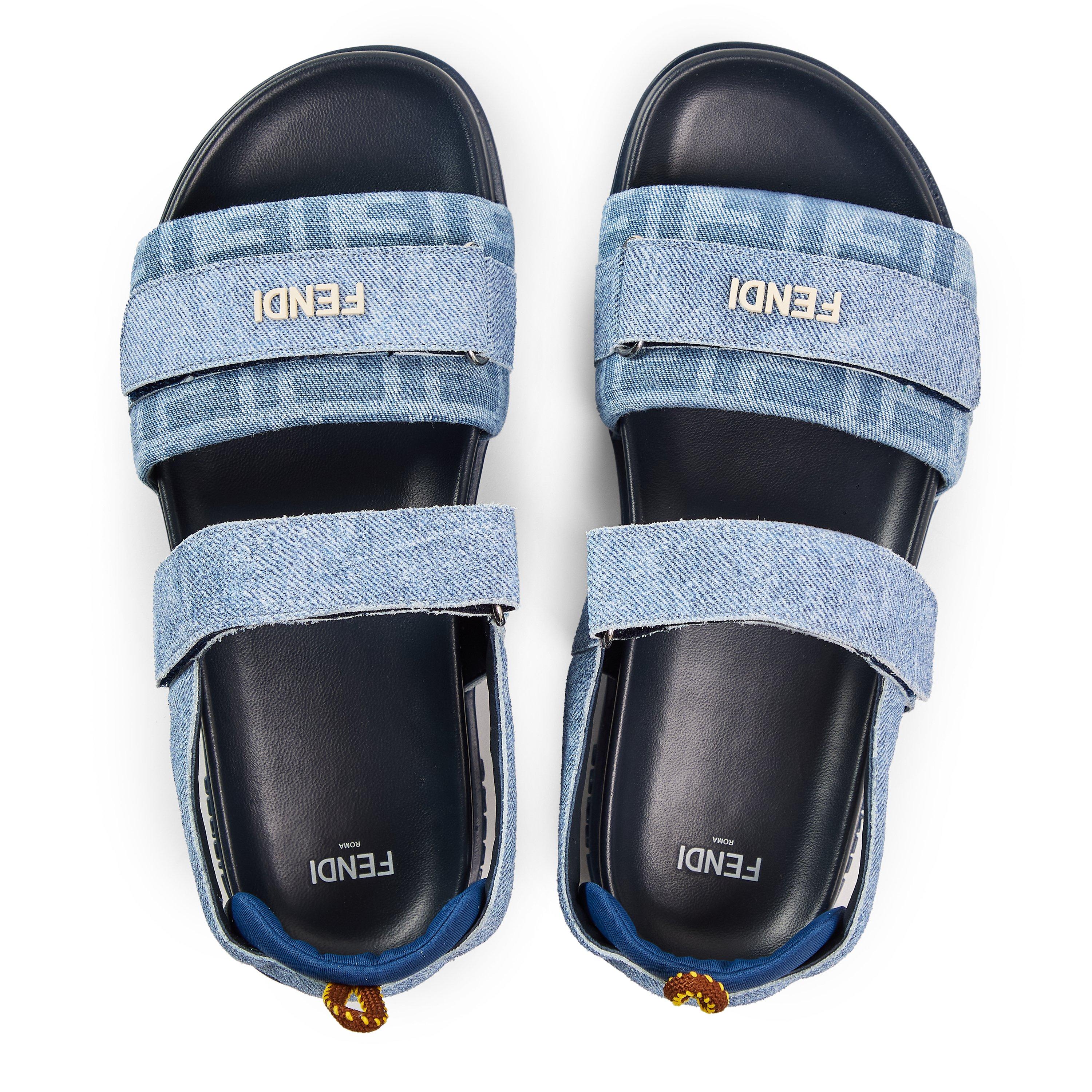 Denim F1V9P - Fendi - Kids' Flat Sandals - 4