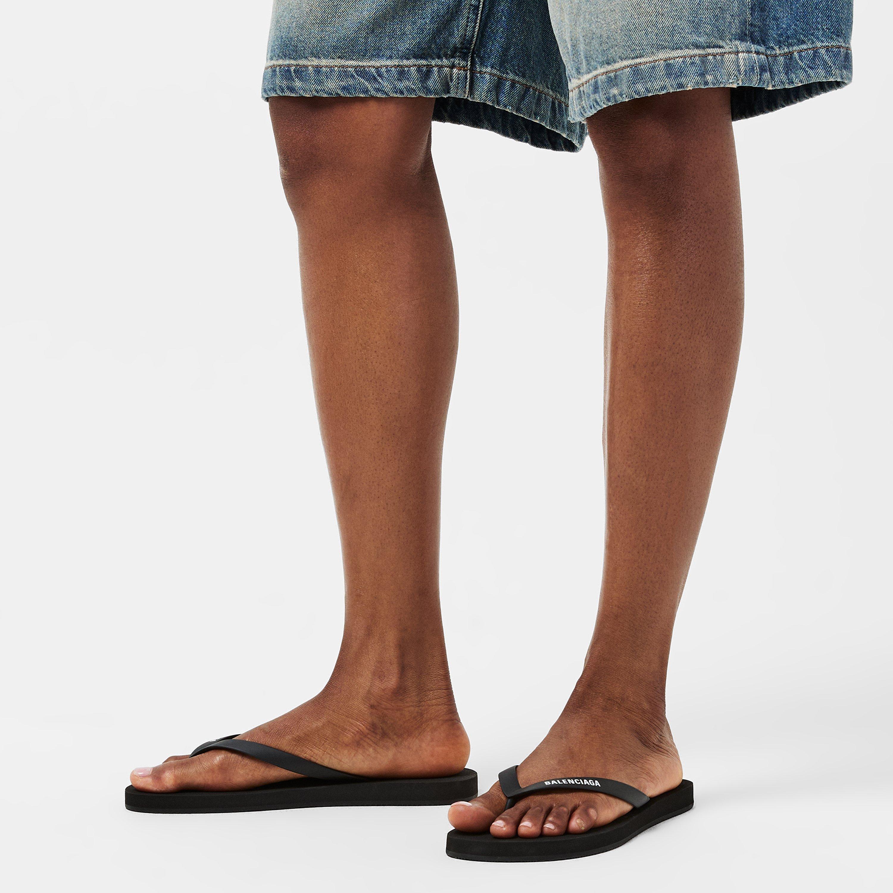 Black/White - Balenciaga - Women's Flip Flops - 3